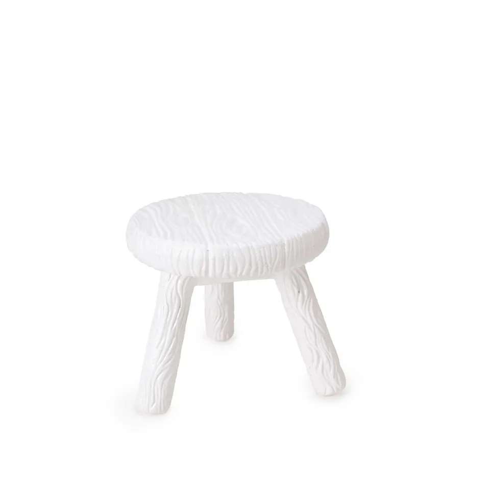 Milk Fibreglass Stool