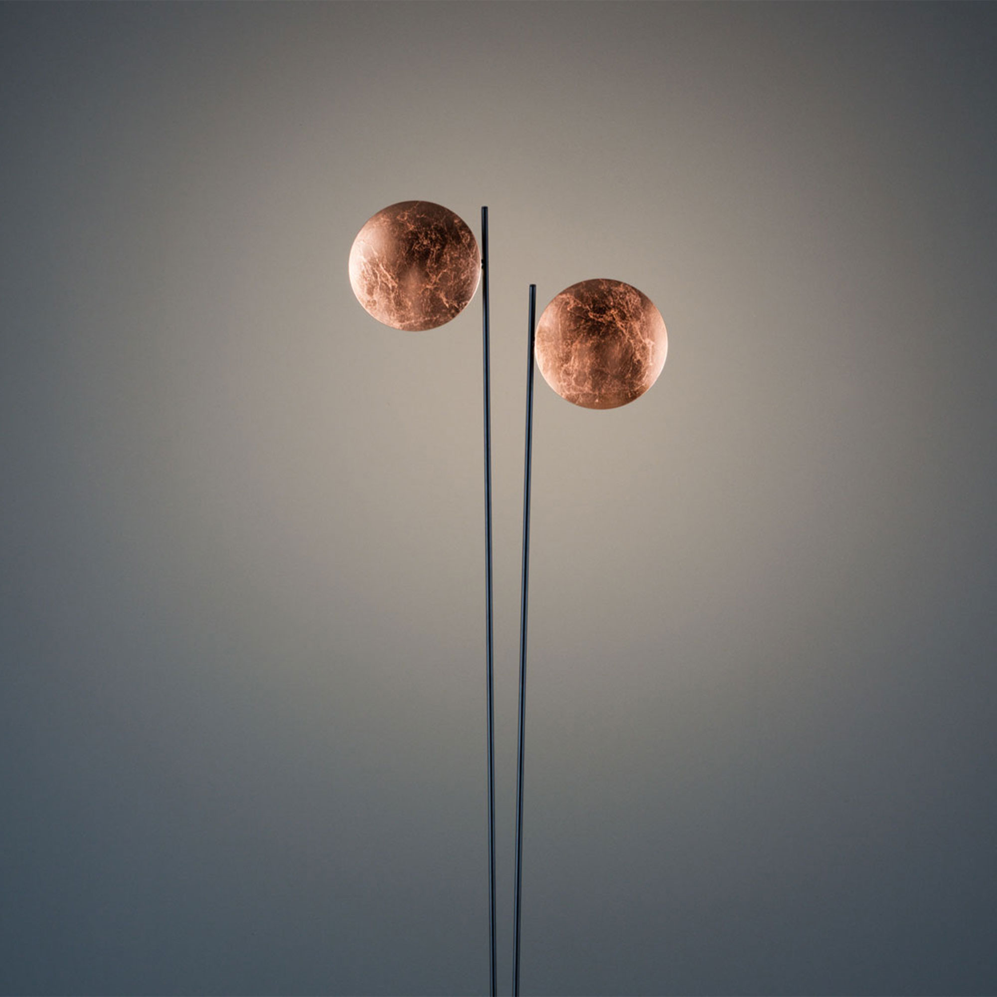 Catellani & Smith - Lederam F2, Koppar med svart stav - Skärmlampor - Enzo Catellani - Koppar