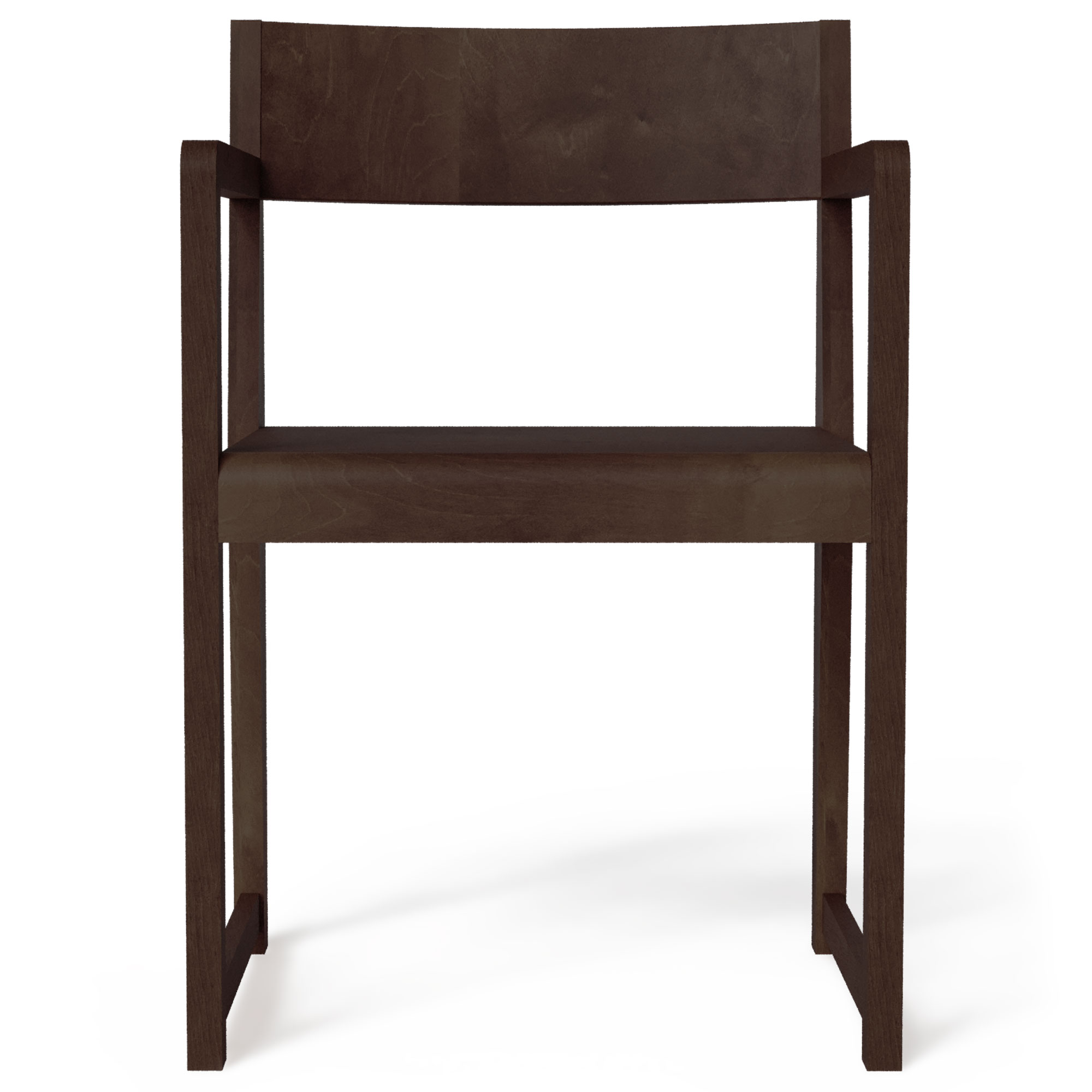 Frama - Armrest Chair 01 matstol dark brown birch - Matstolar - Frama Studio - Brun - Trä | Möbler - Stolar Och Pallar - Matstolar | Möbelexperten