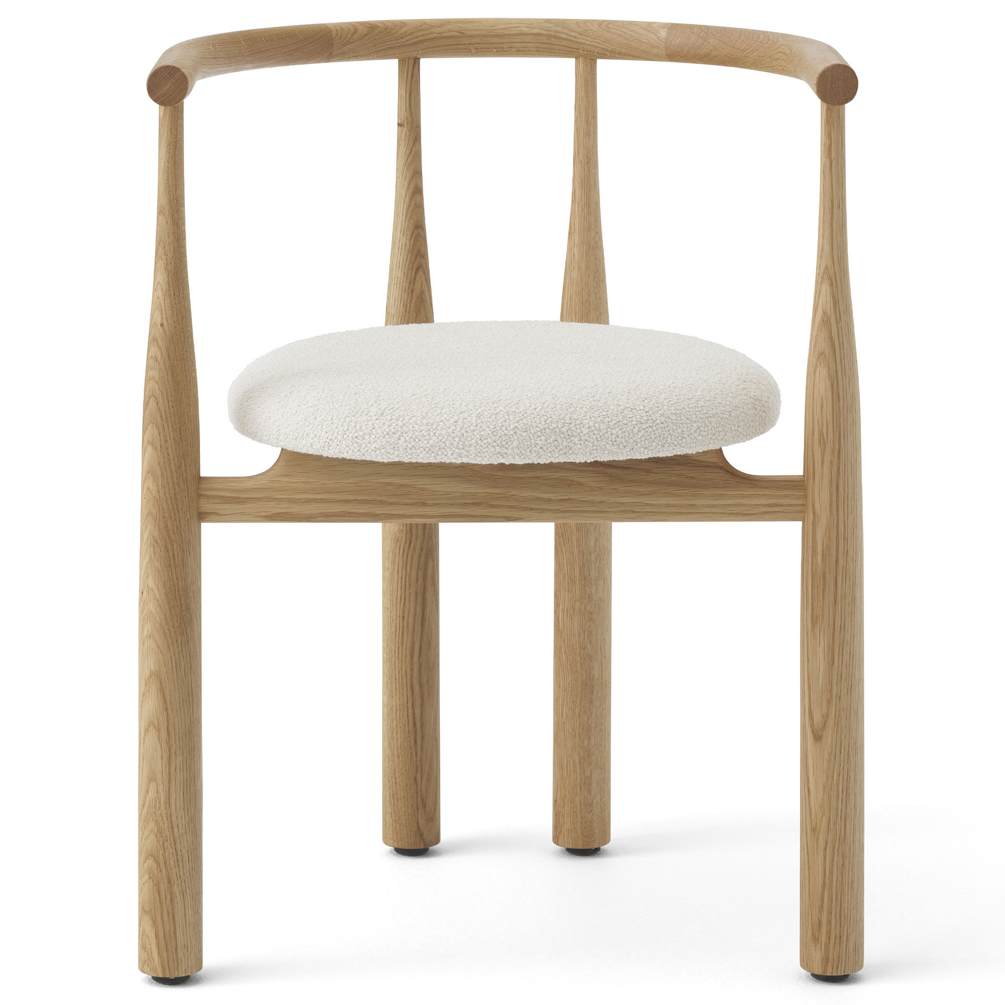 New Works - Bukowski Chair Oak Nevotex, Barnum, Lana 24 - Matstolar - Steven Bukowski - Beige - Tr&auml;/Textilmaterial