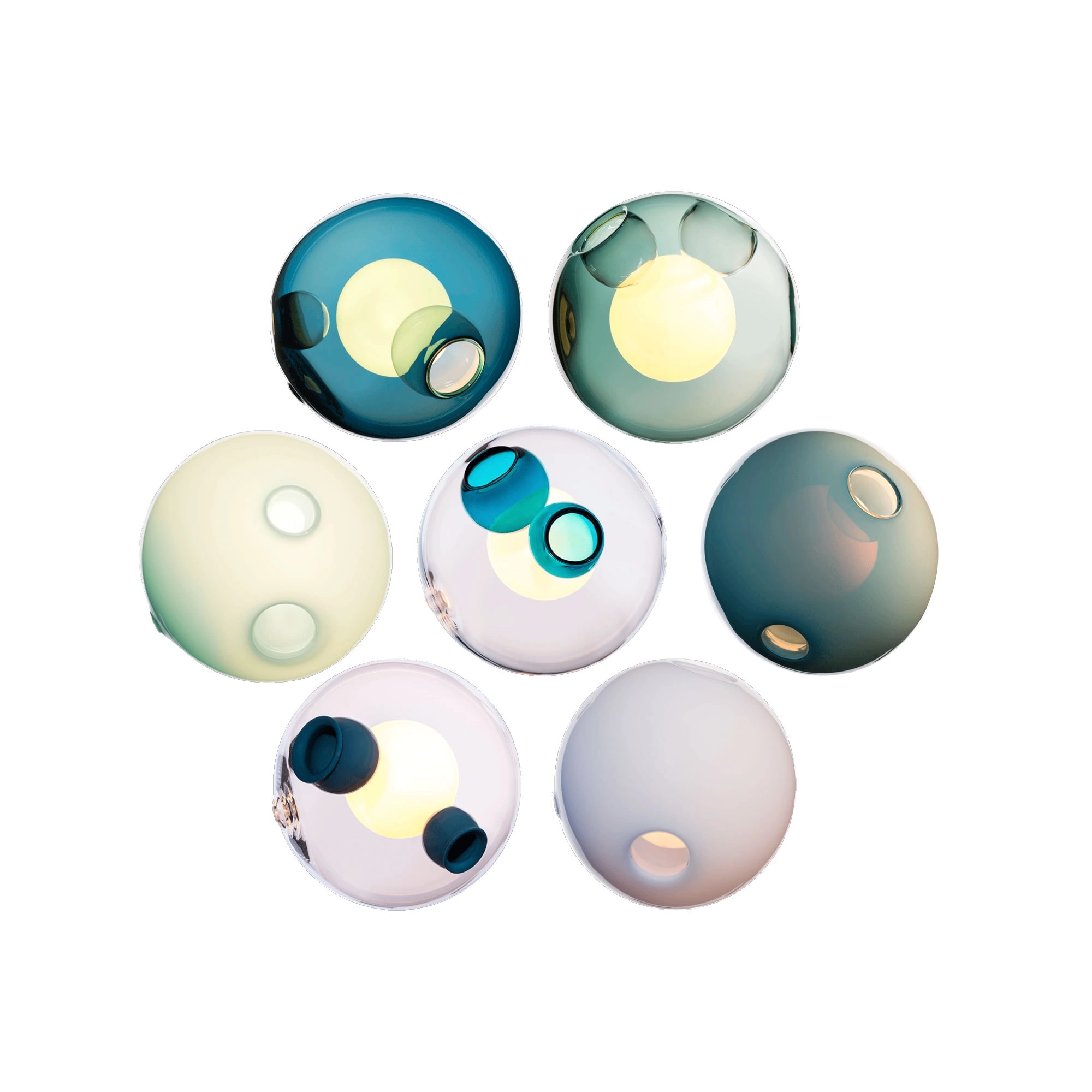 Bocci - 28.7 Cluster, Multi - 03 Xenon - Klusterlampor - Omer Arbel - Flerfärgad