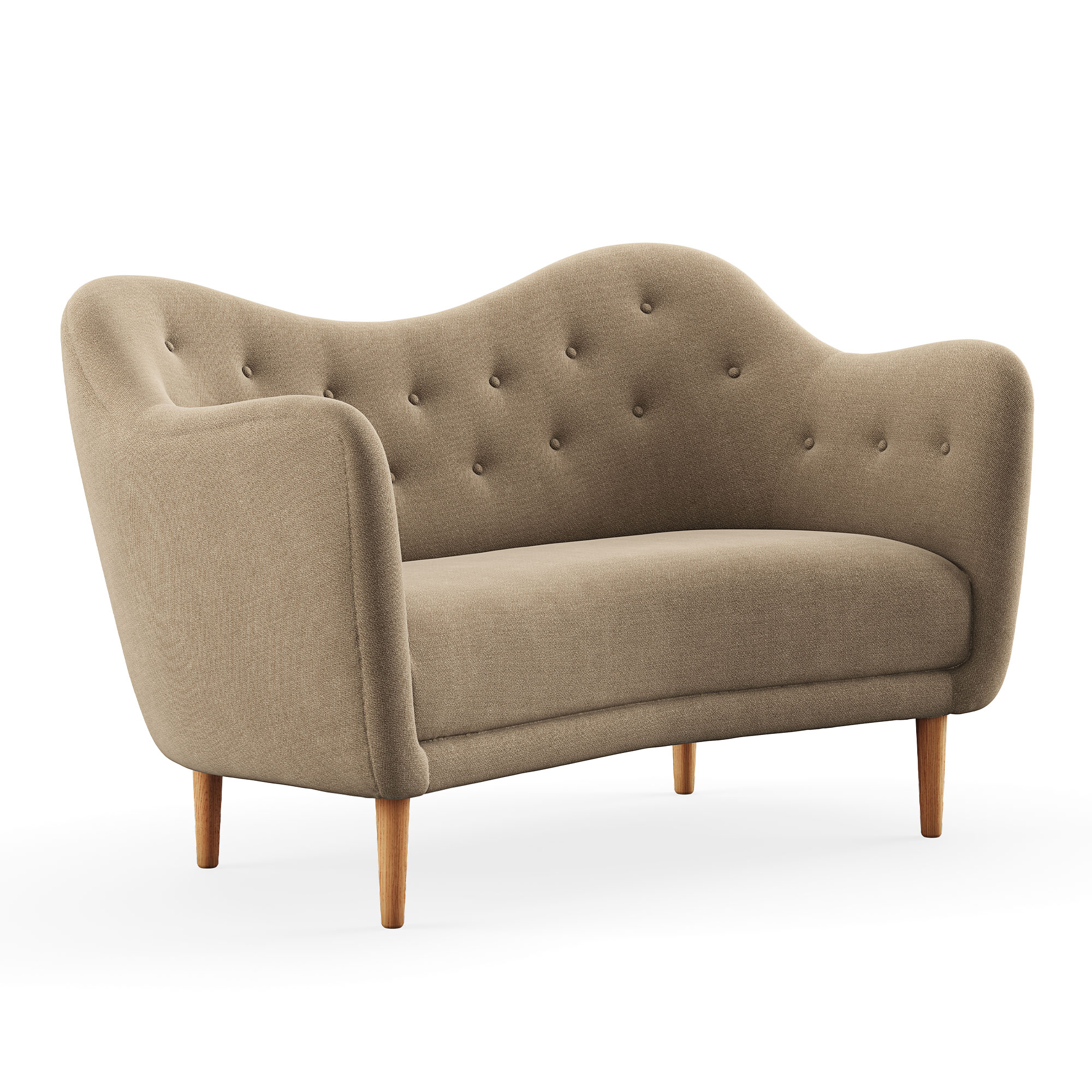 House of Finn Juhl - 46 Sofa, Dark oiled oak, Cat. 4 Vidar 222 - Soffor - Finn Juhl - Beige