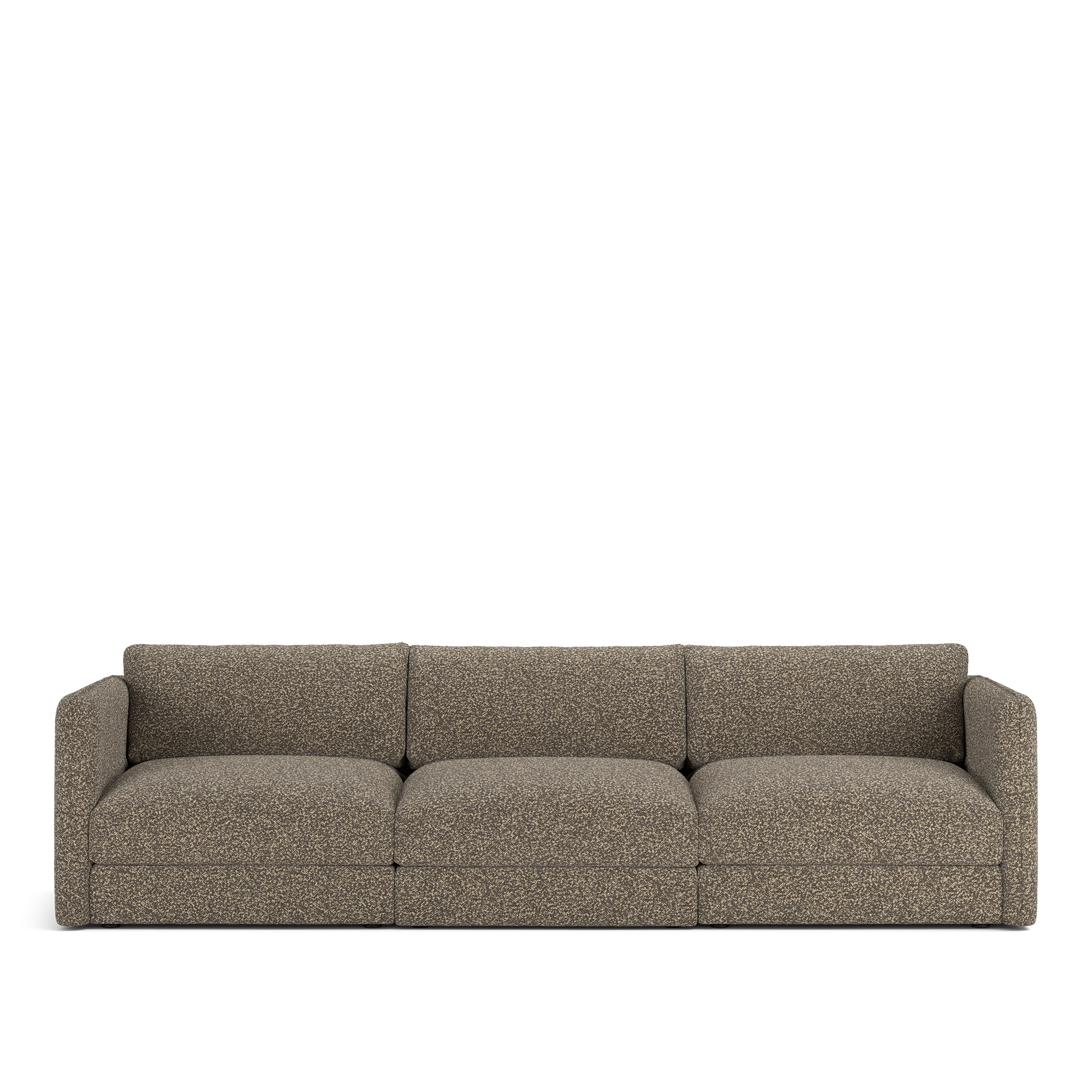 NOGA - Pavarotti 3-Seater, Fixed Cover, Cushion Variant 03, Vellus 02 - Soffor - Brun