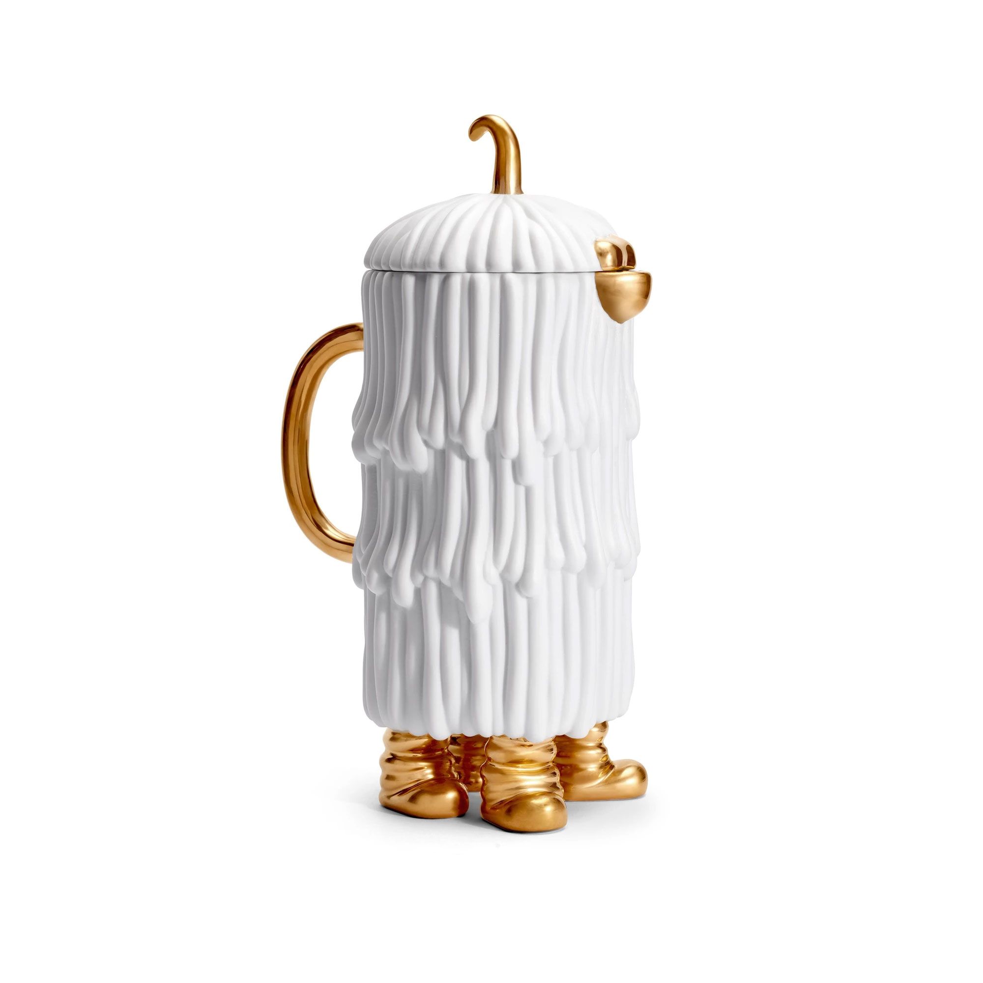 L'Objet - Haas Brothers Djuna Coffee  Tea Pot - White - Tekannor - Haas Brothers - Naturmaterial/Metall