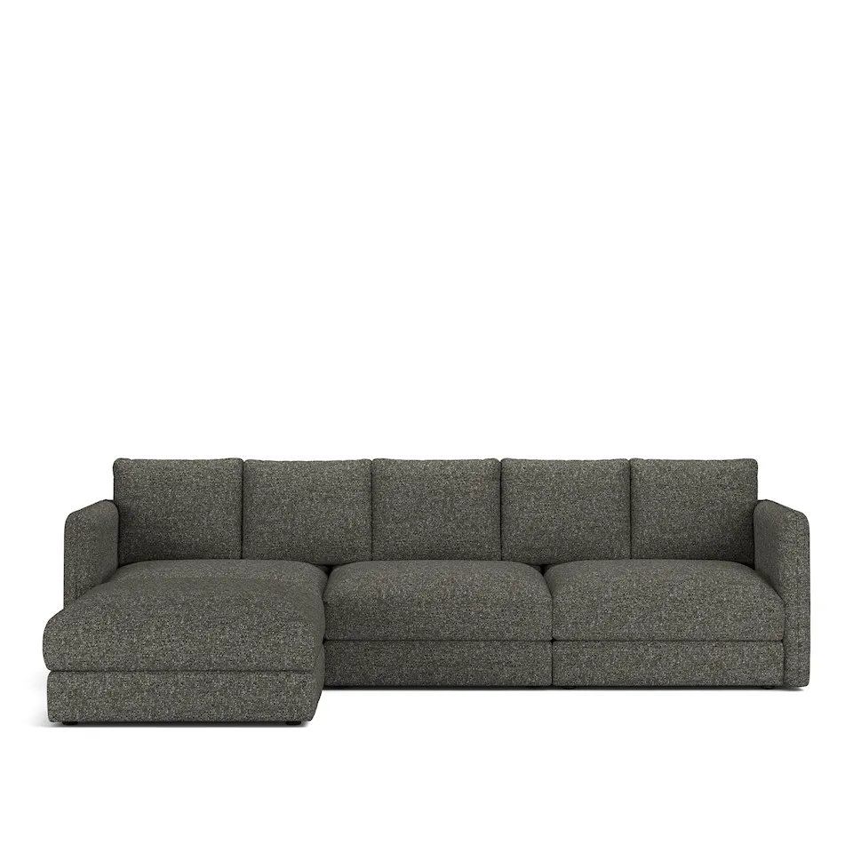Pavarotti 3-Seater + Footstool, Removable Cover, Cushion Variant 02, Lucinasco 06