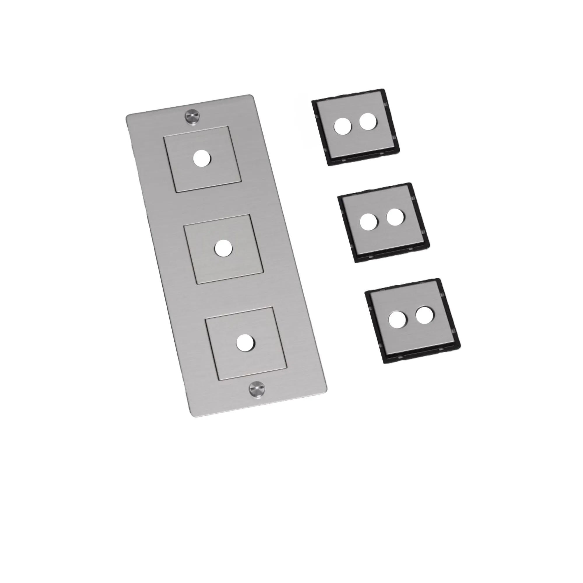 3G Wall Plate Vertical With Infills
