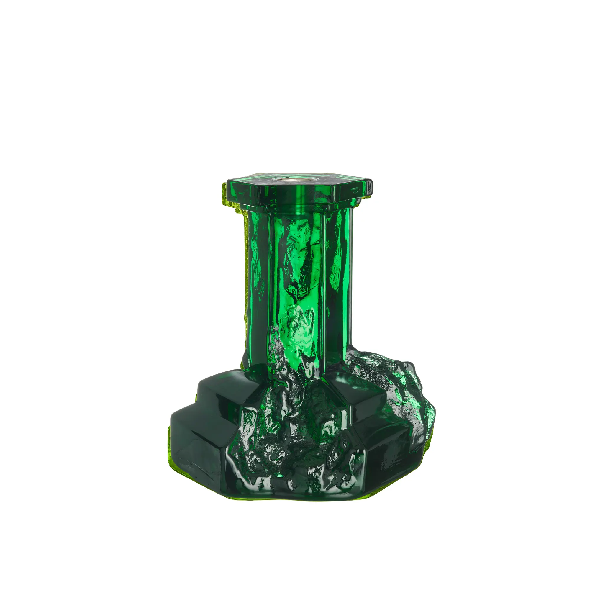 Rocky Baroque Candlestick Emerald Green