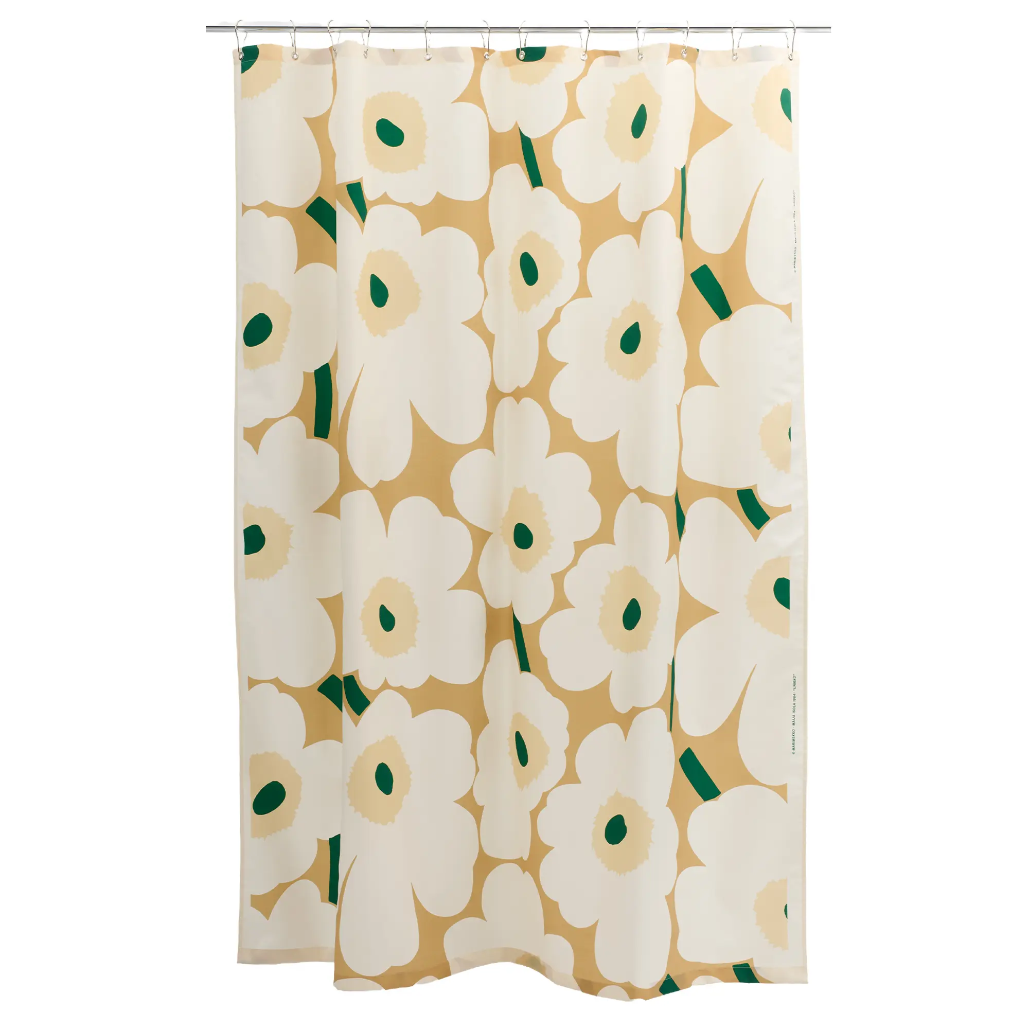 Unikko Green Umber & Cream dusjforheng