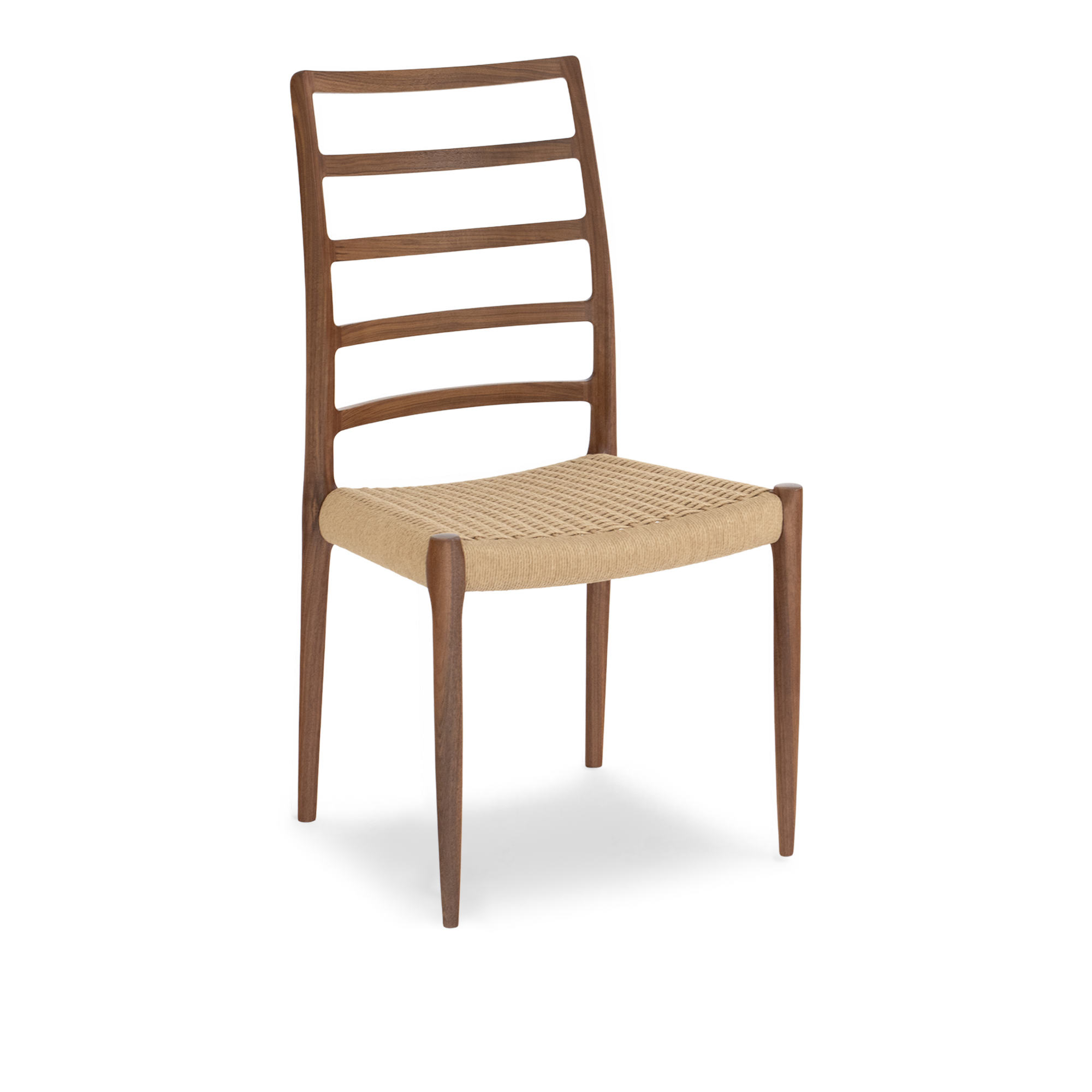 J.L. Møller - Model 82 Walnut, Oil, Natural Rope - Matstolar - Niels Otto Møller - Träfärgad - Papper/Trä | Möbler - Stolar Och Pallar - Matstolar | Möbelexperten