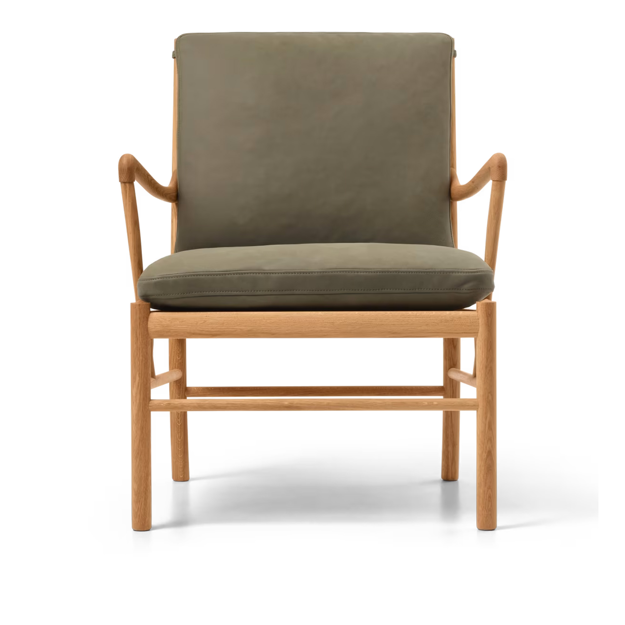 Carl Hansen - OW149 Colonial Chair Oiled Oak, Terra Jade 20368 - Fåtöljer - Ole Wanscher