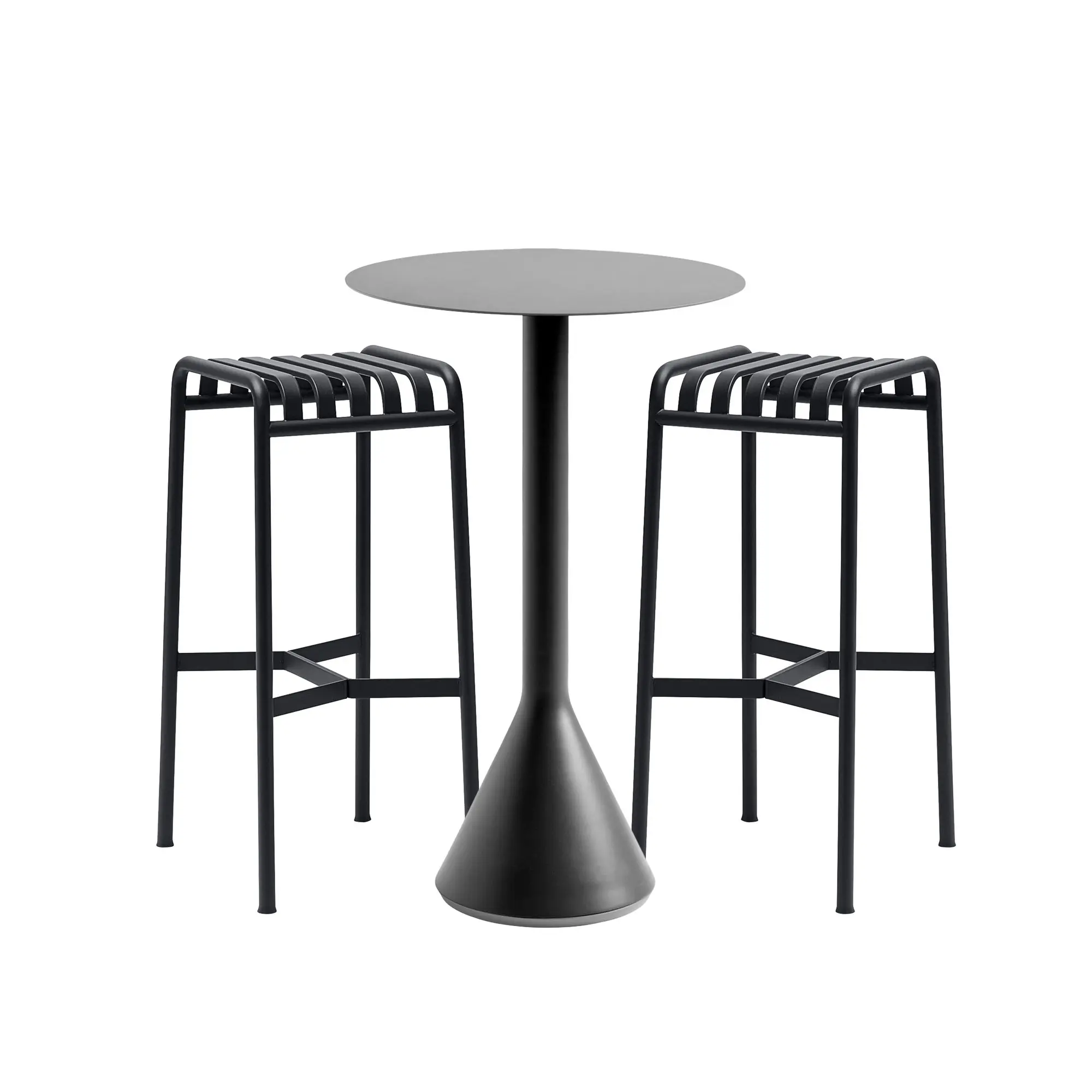 Palissade cone barbord & 2 barstolar