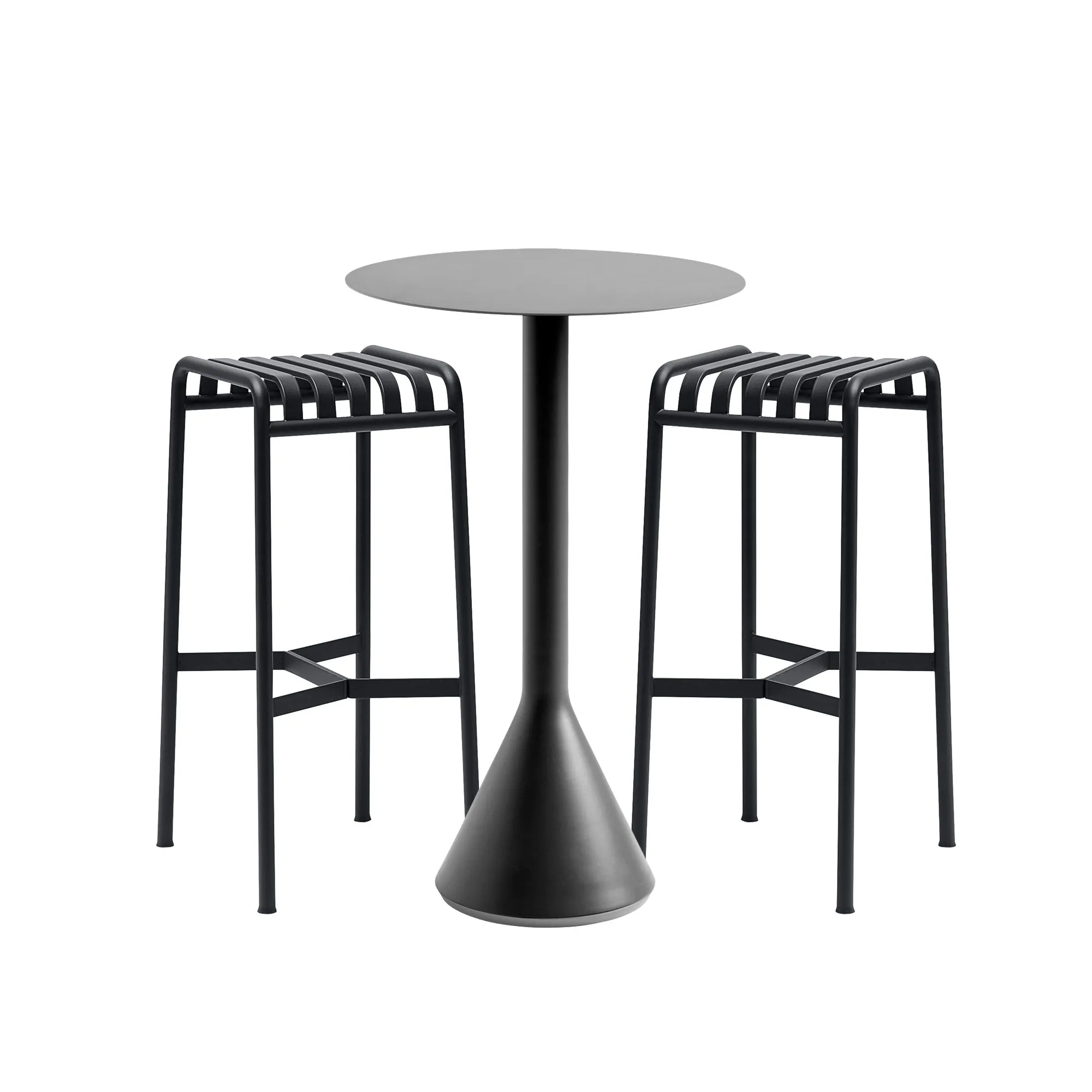 Palissade cone barbord & 2 barstolar