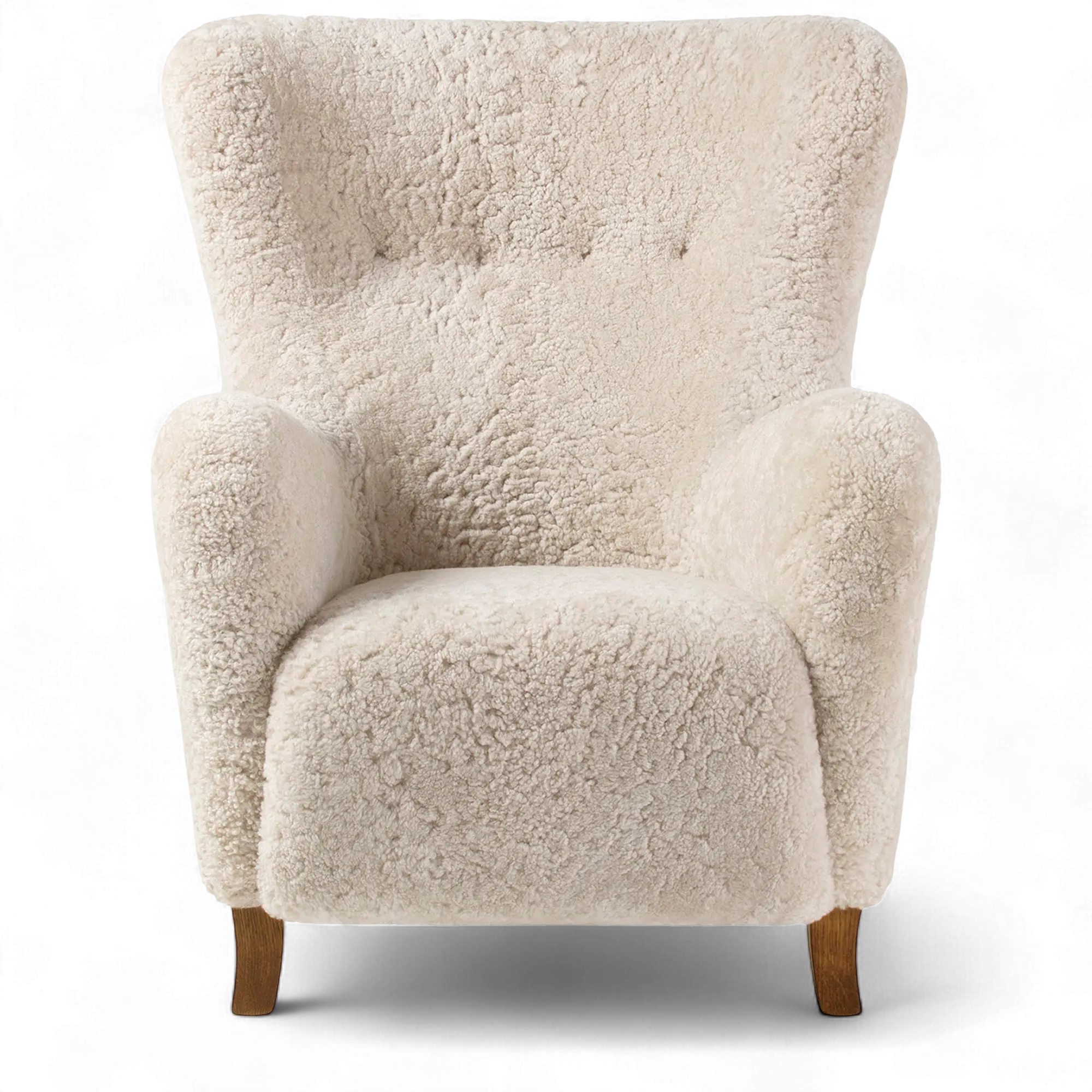 Sampo Chair Sheepskin Moonlight Fumed Oak