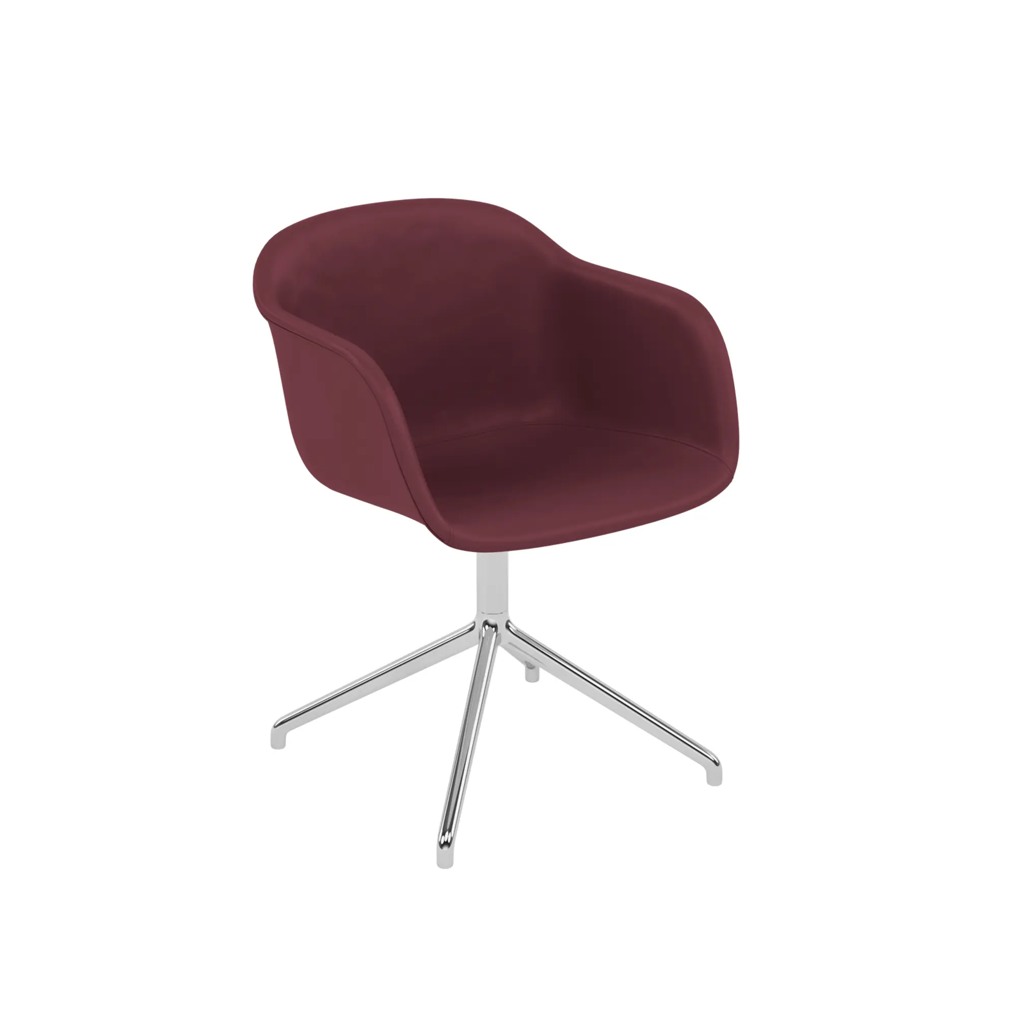 Fiber Armchair Swivel Base W Return