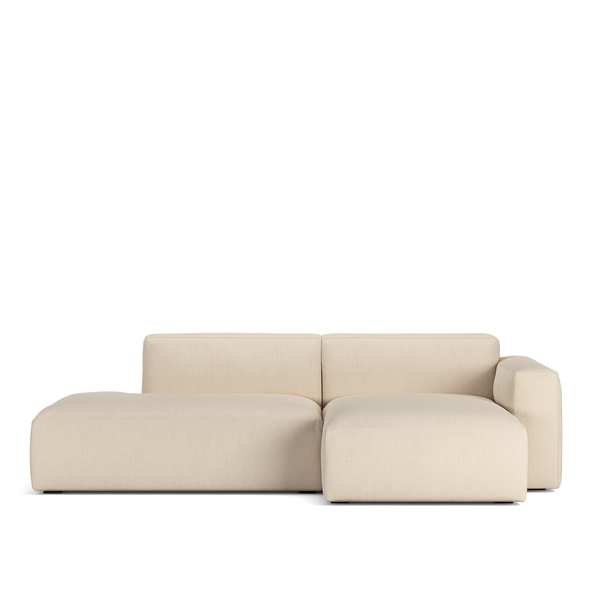 NOGA - Brick 2-Seater Chaise Lounge Open End Left Shadow Nature Fixed Upholstery - Soffor