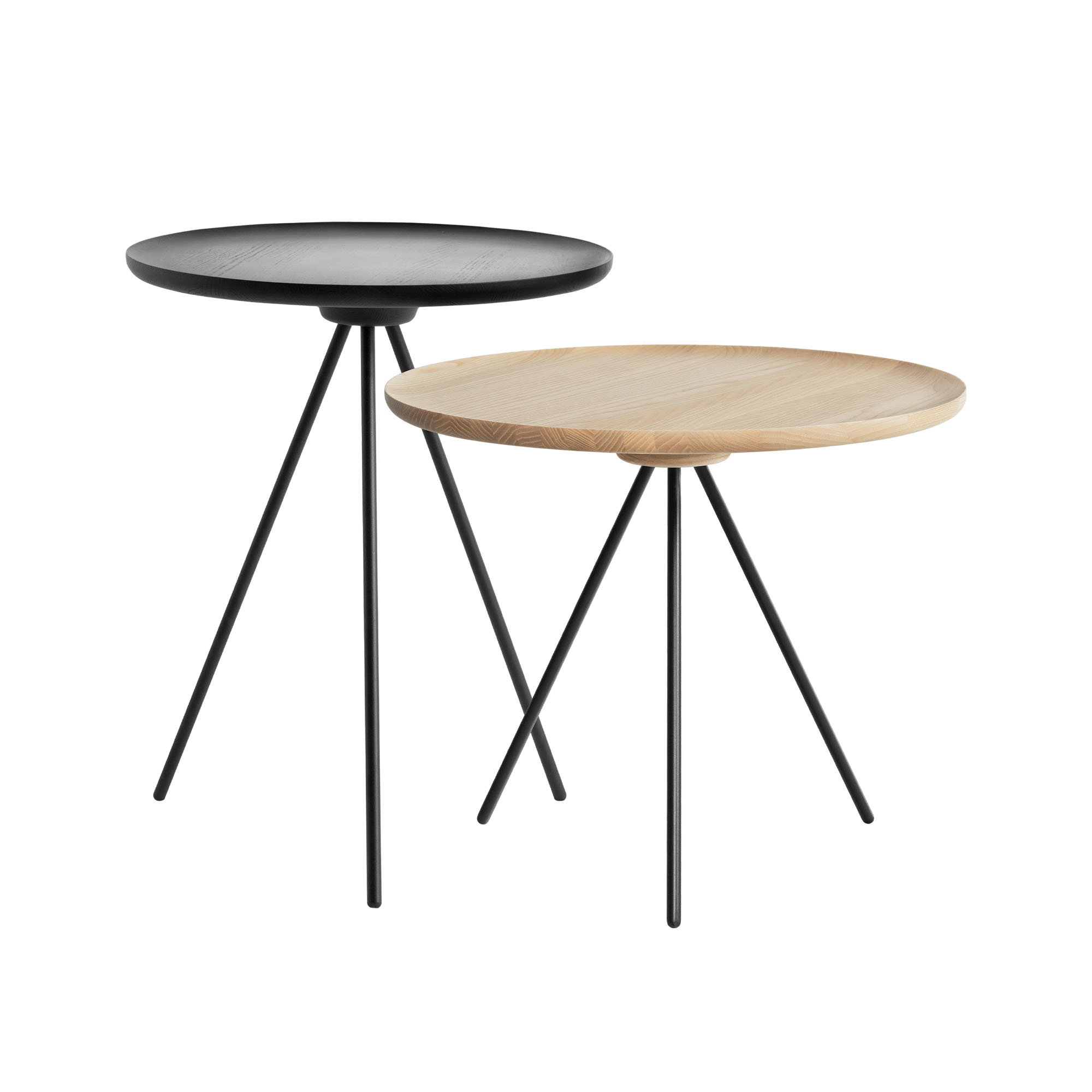HEM - Key Coffee + Side Table - Black & Ash - Småbord & sidobord - GamFratesi - Träfärgad,Svart - Metall/Trä