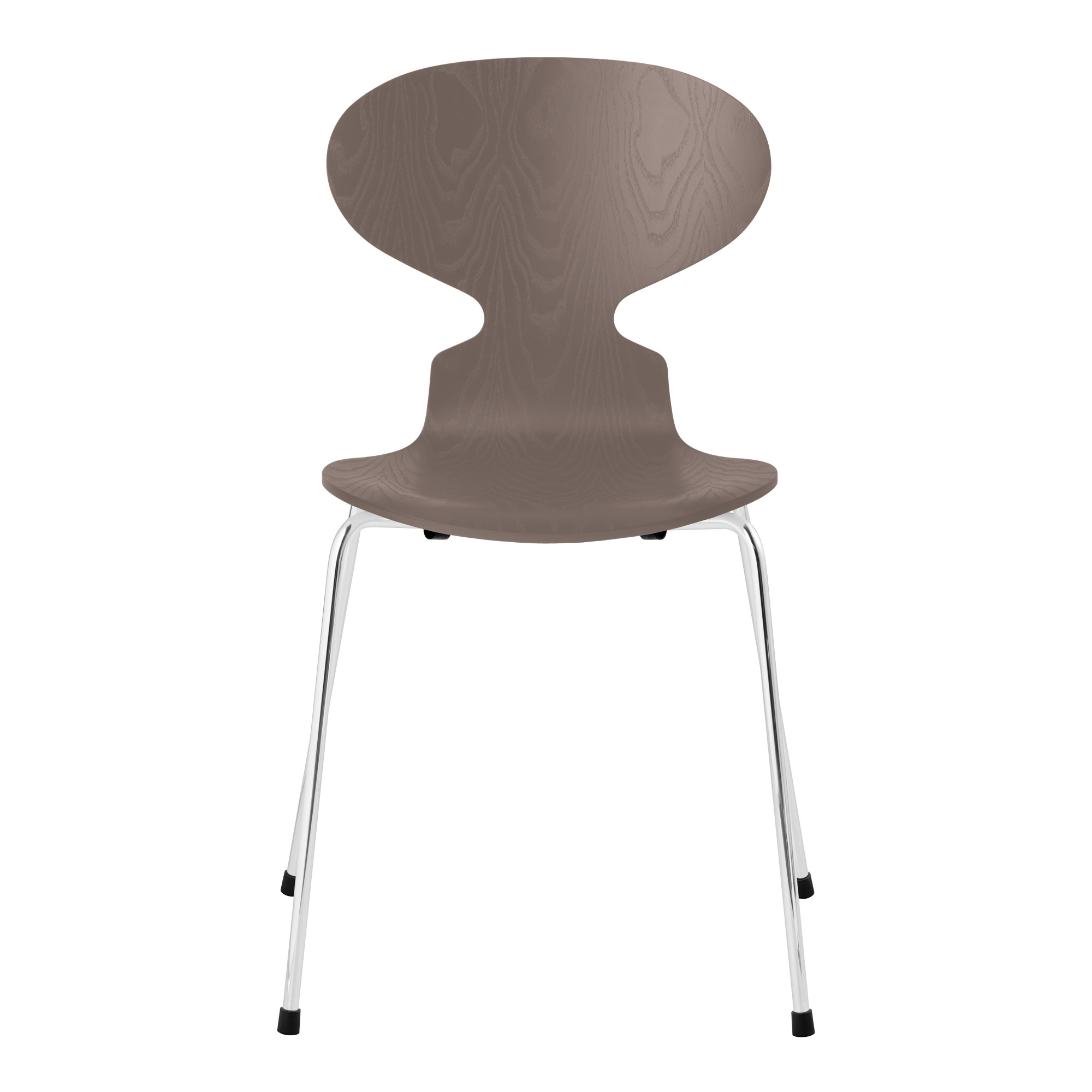 Fritz Hansen - Myran 3101 Deep Clay Färgad Ask/Chrome - Matstolar - designer_arne_jacobsen - Läder/Metall/Trä
