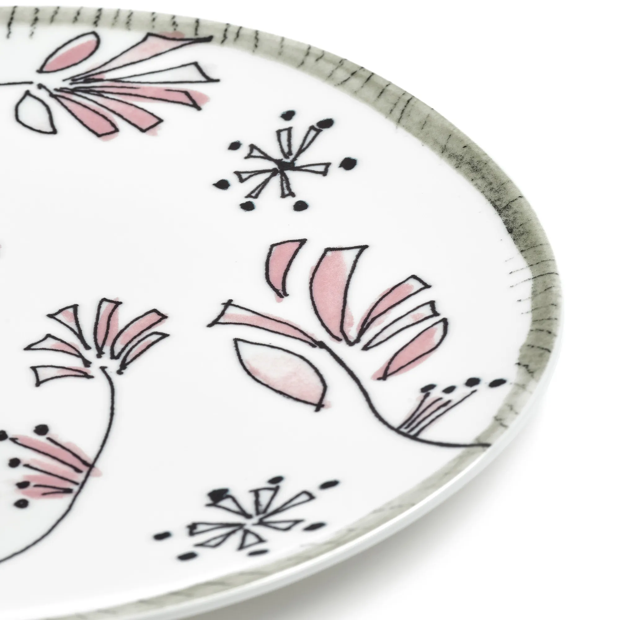 Bread Plate Fiore Rosa - Set of 2