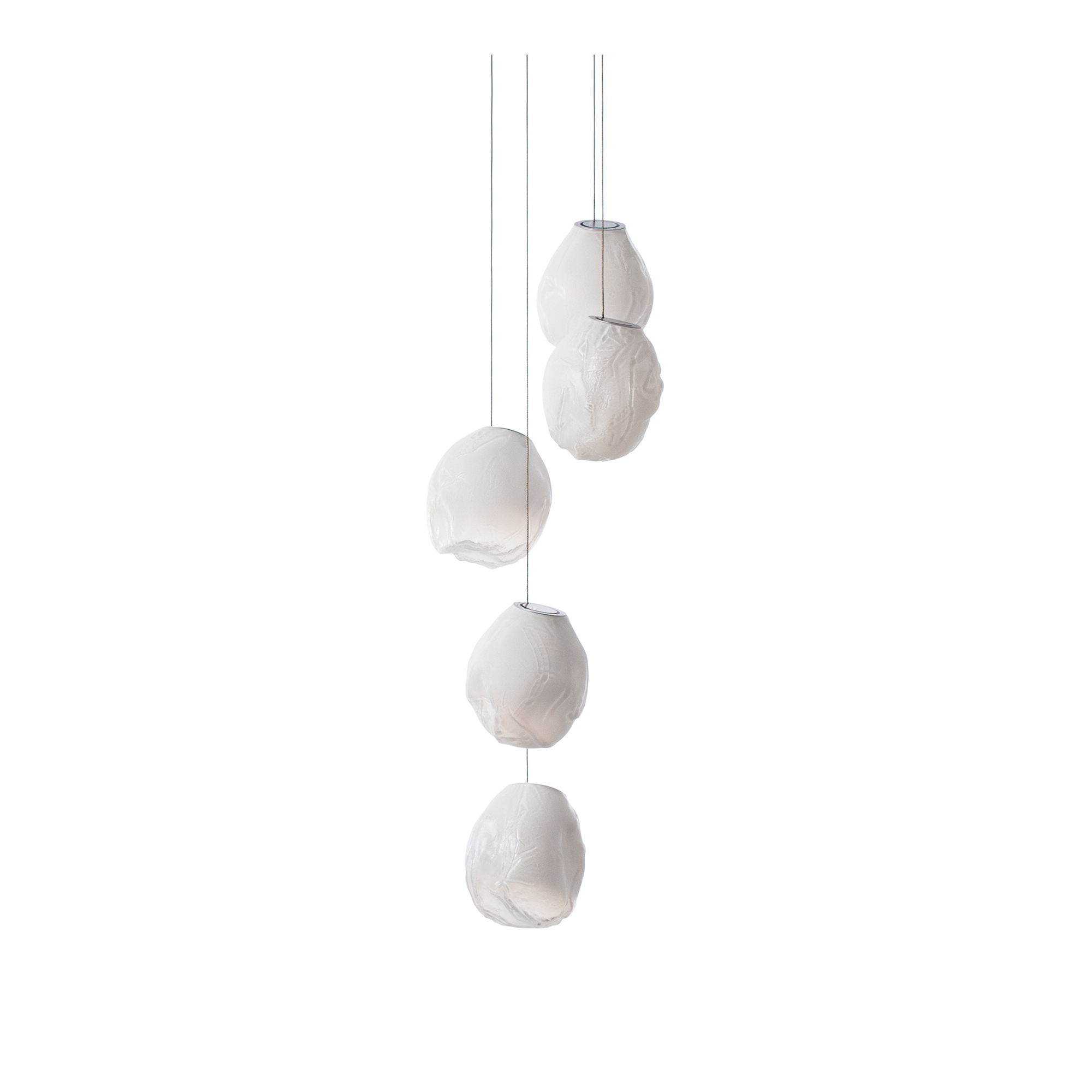 Bocci - 73.5V Pendant Opaque White 1, White Canopy, Dimmable Xenon - Klusterlampor - Omer Arbel - Vit