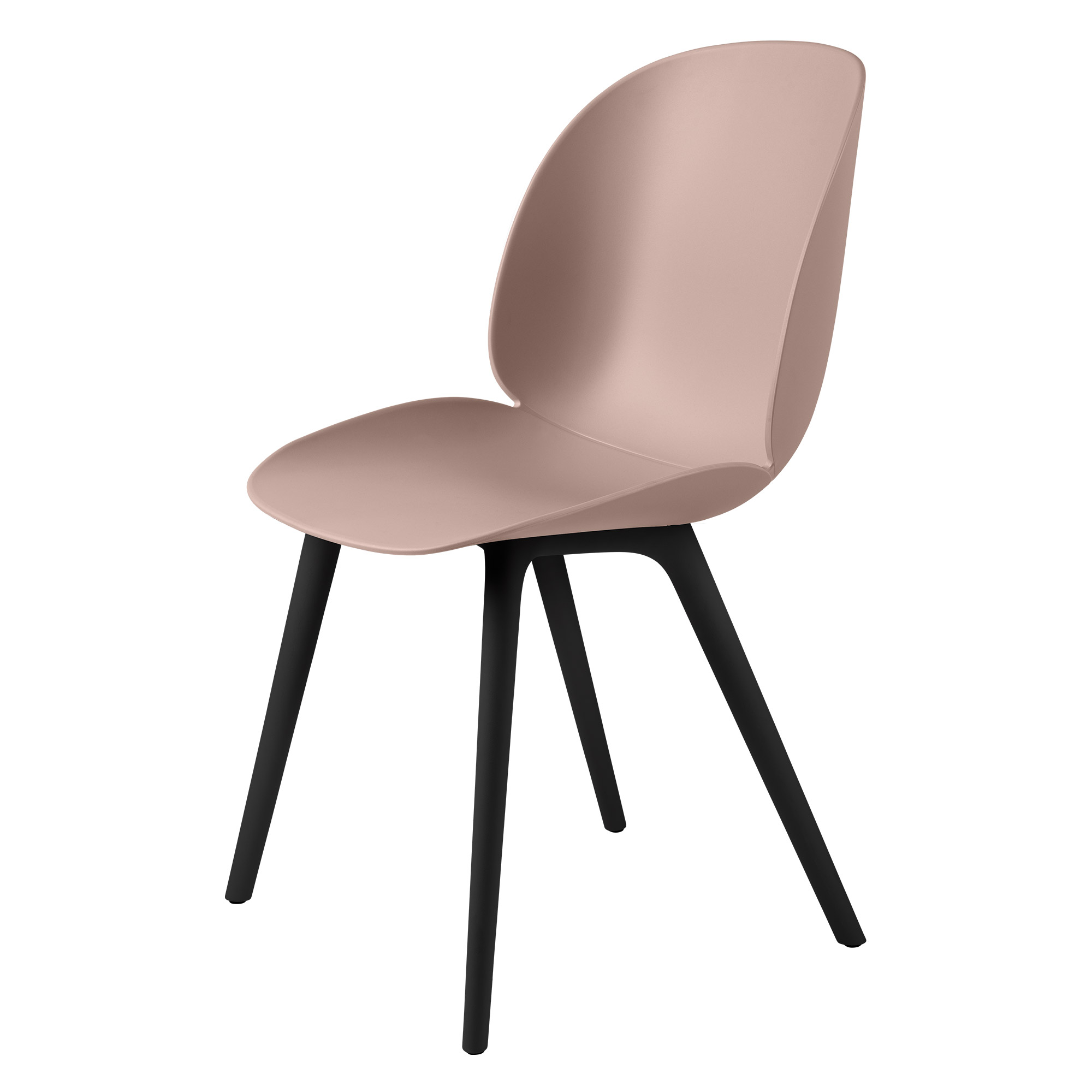 Gubi - Beetle Dining Chair Plastic Edition Sweet Pink / Black - Matstolar - GamFratesi - Rosa - Plast