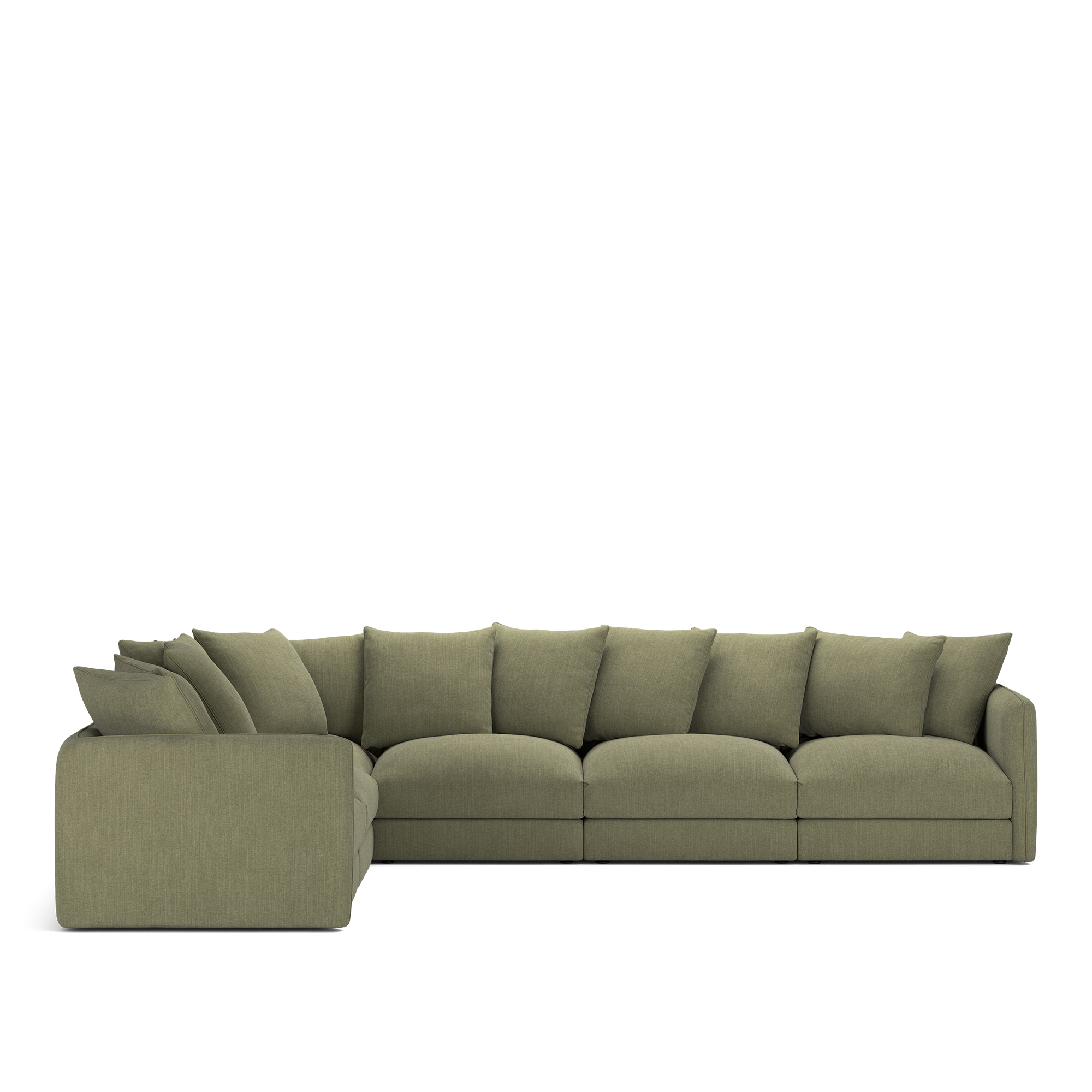 no ga - pavarotti 6-seater corner shadow green removable upholstery - soffor - grön