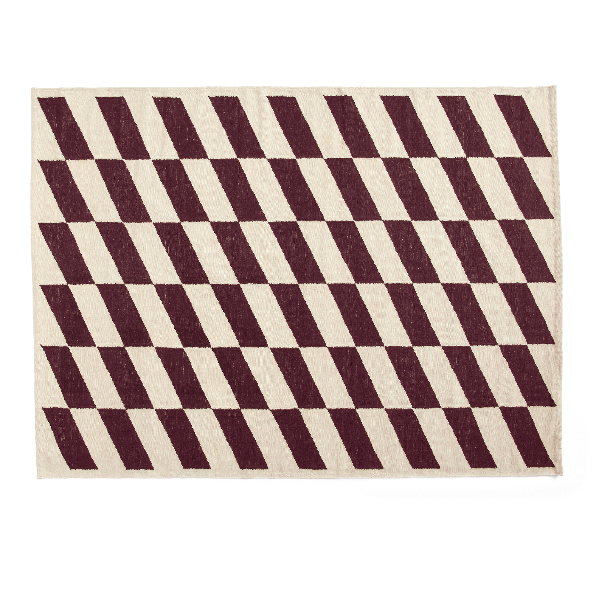 HAY - Shift Kelim Rug W170 x L240 Burgundy - Ullmattor - Brun