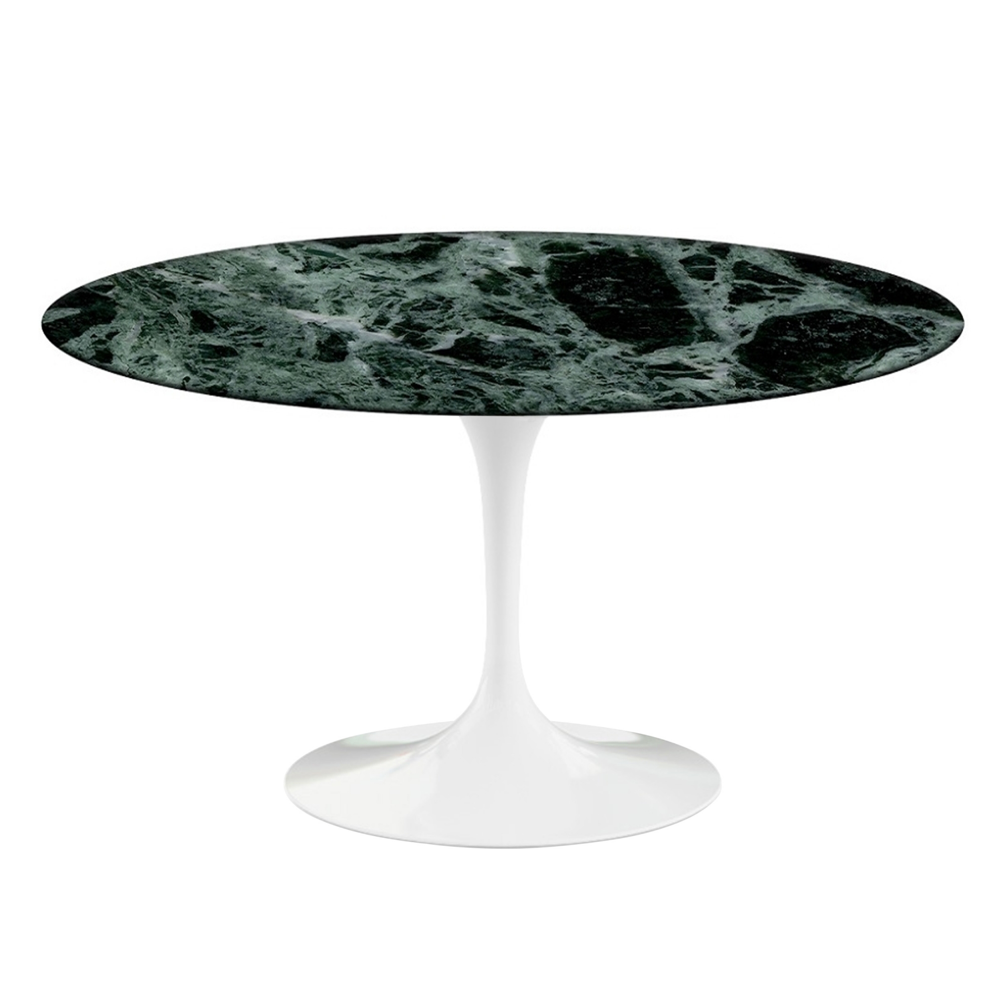 Knoll - Saarinen Round Table - Matbord, Ø 137 cm, Vitt underrede, skiva i glansig grön Alpi marmor - Matbord - Eero Saarinen | Möbler - Bord - Matbord | Möbelexperten