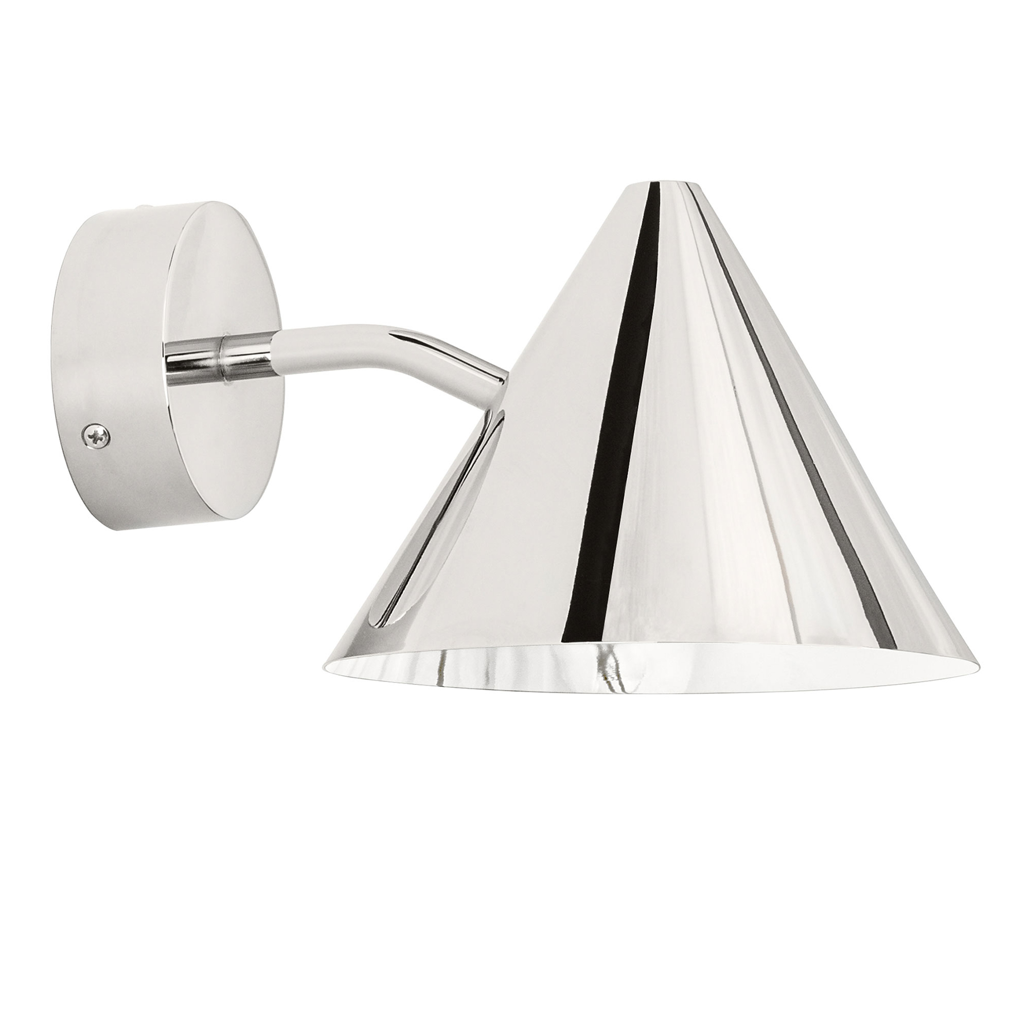 Örsjö Belysning - Tratten Vägglampa Mini Förnicklad mässing - Vägglampor - Silver - Metall | Belysning - Vägg- Och Sänglampor - Vägglampor | Möbelexperten