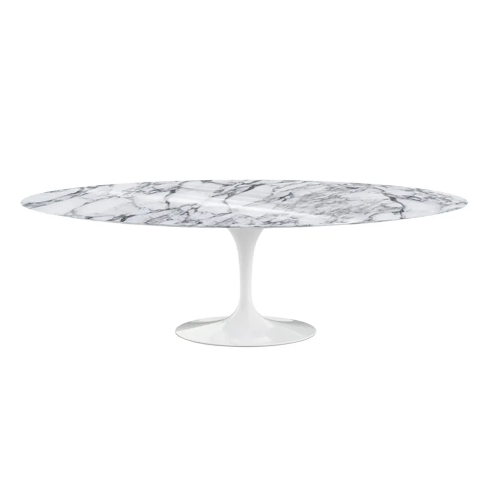Saarinen Oval matbord 244 cm White