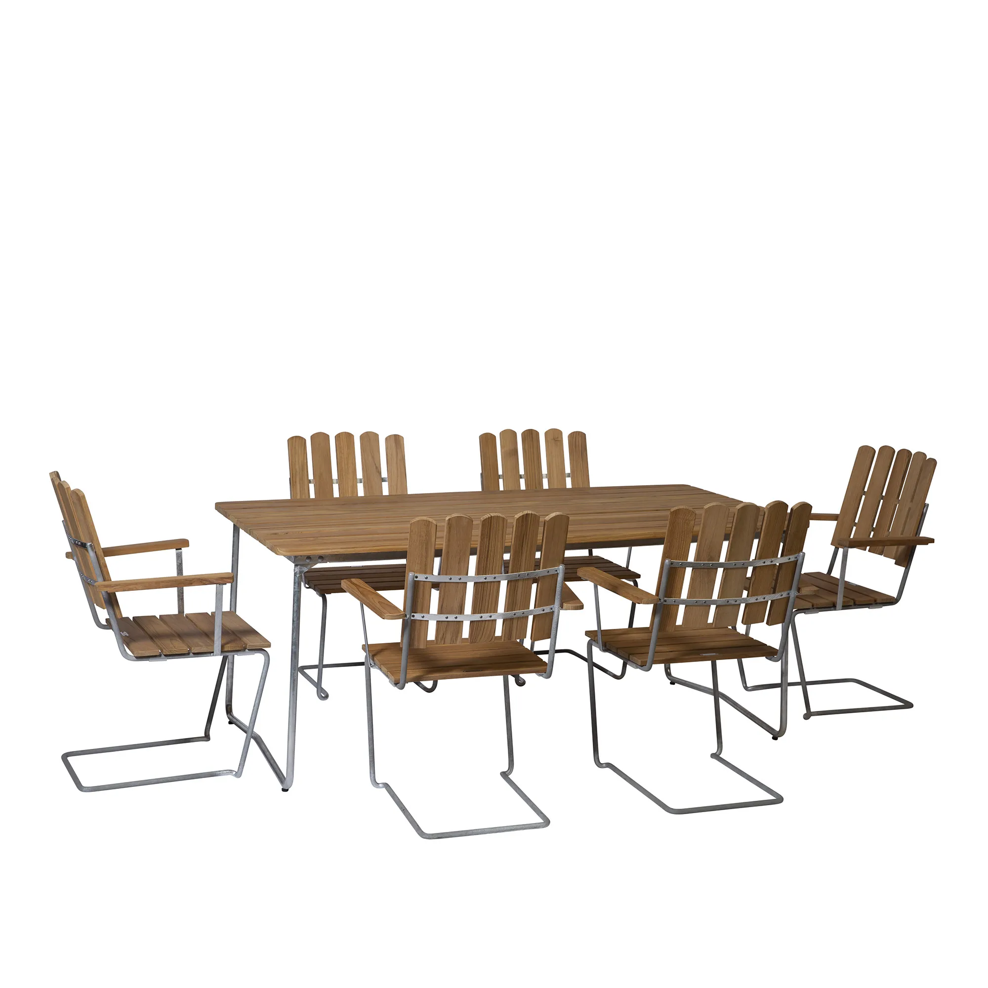 Klassisk serie spisegruppe med bord B31 & 6 lenestoler