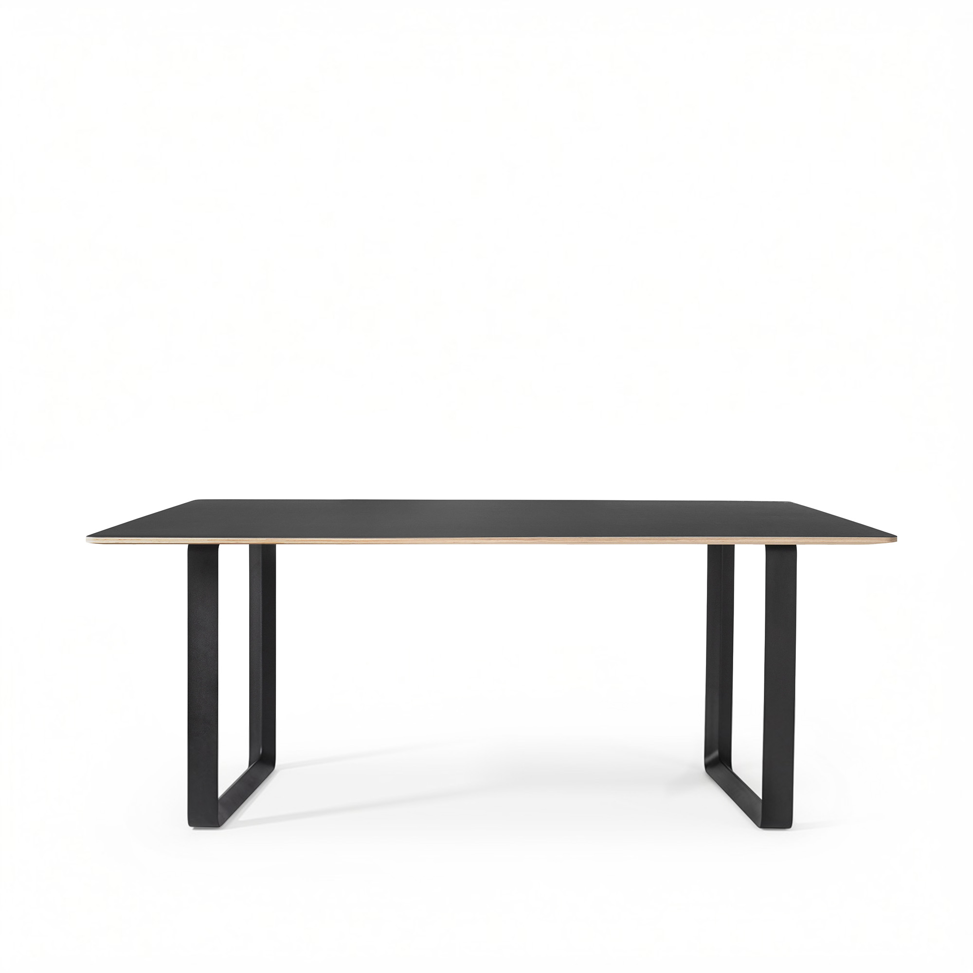 Muuto - 70/70 Table matbord 170x85 cm, Svart linoleum/Svart - Matbord - TAF Studio - Svart,Vit - Metall/Trä