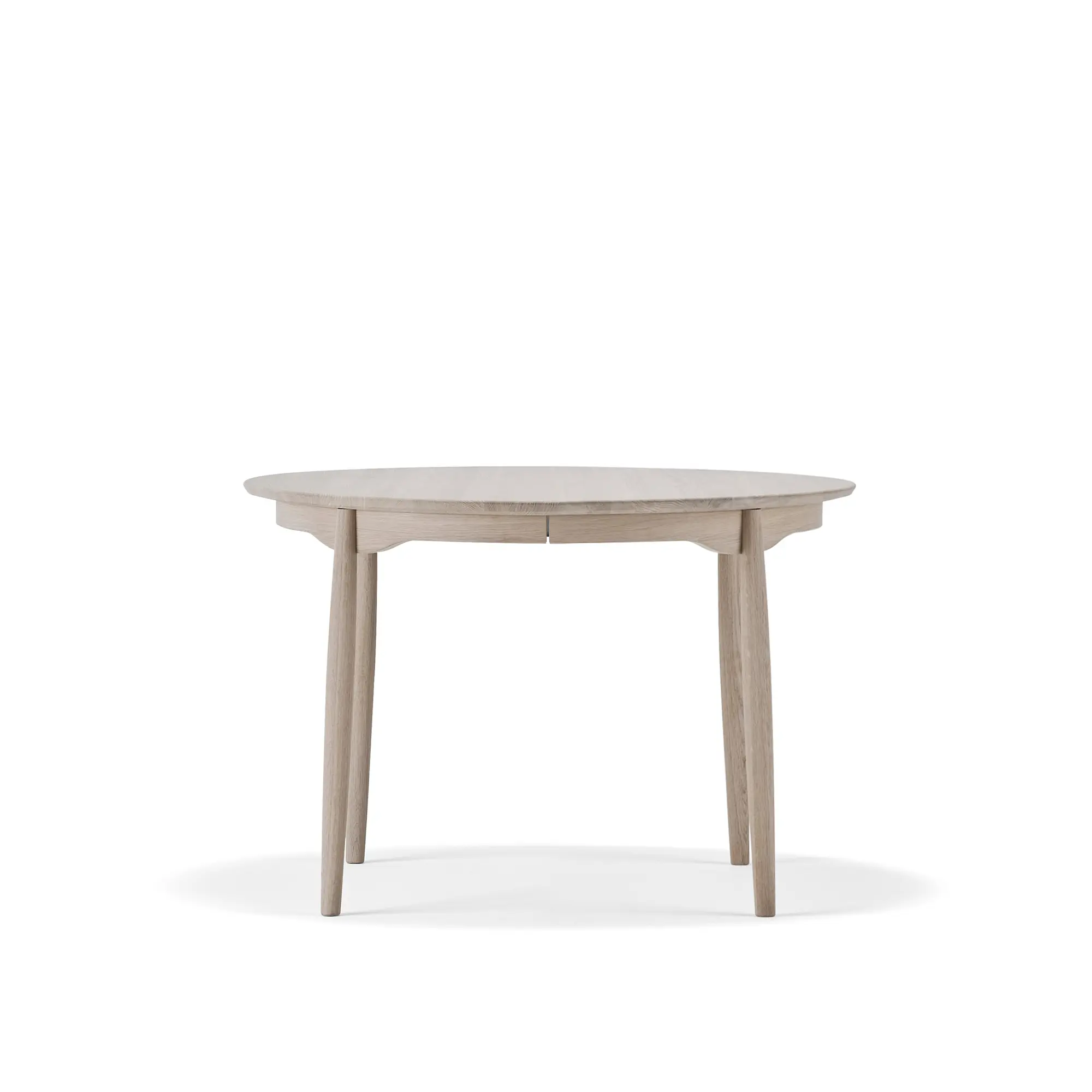 Carl spisebord Ø115 cm delbart uten ileggsplate