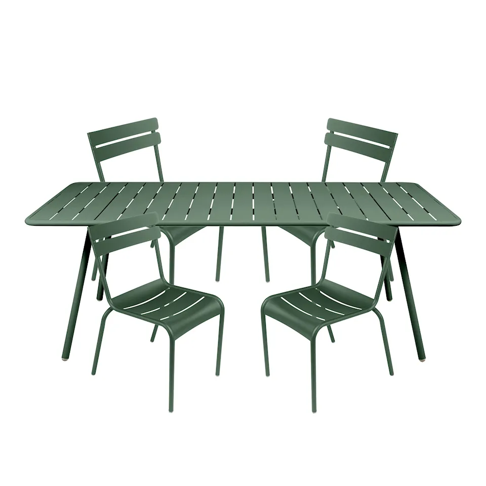 Luxembourg matgrupp med bord 207cm & 4 stolar