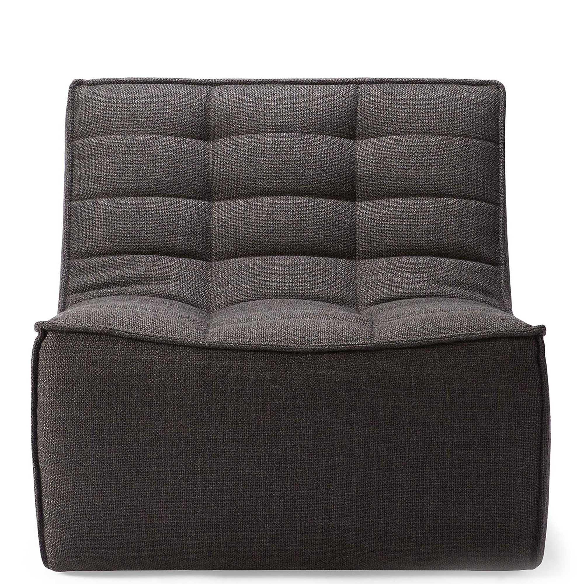 Ethnicraft - N701 Sofa 1-Seater - Dark Grey - Soffor - Jacques Deneef - Grå - Trä/Textilmaterial/Skum | Möbler - Soffor Och Dagbäddar - Soffor | Möbelexperten