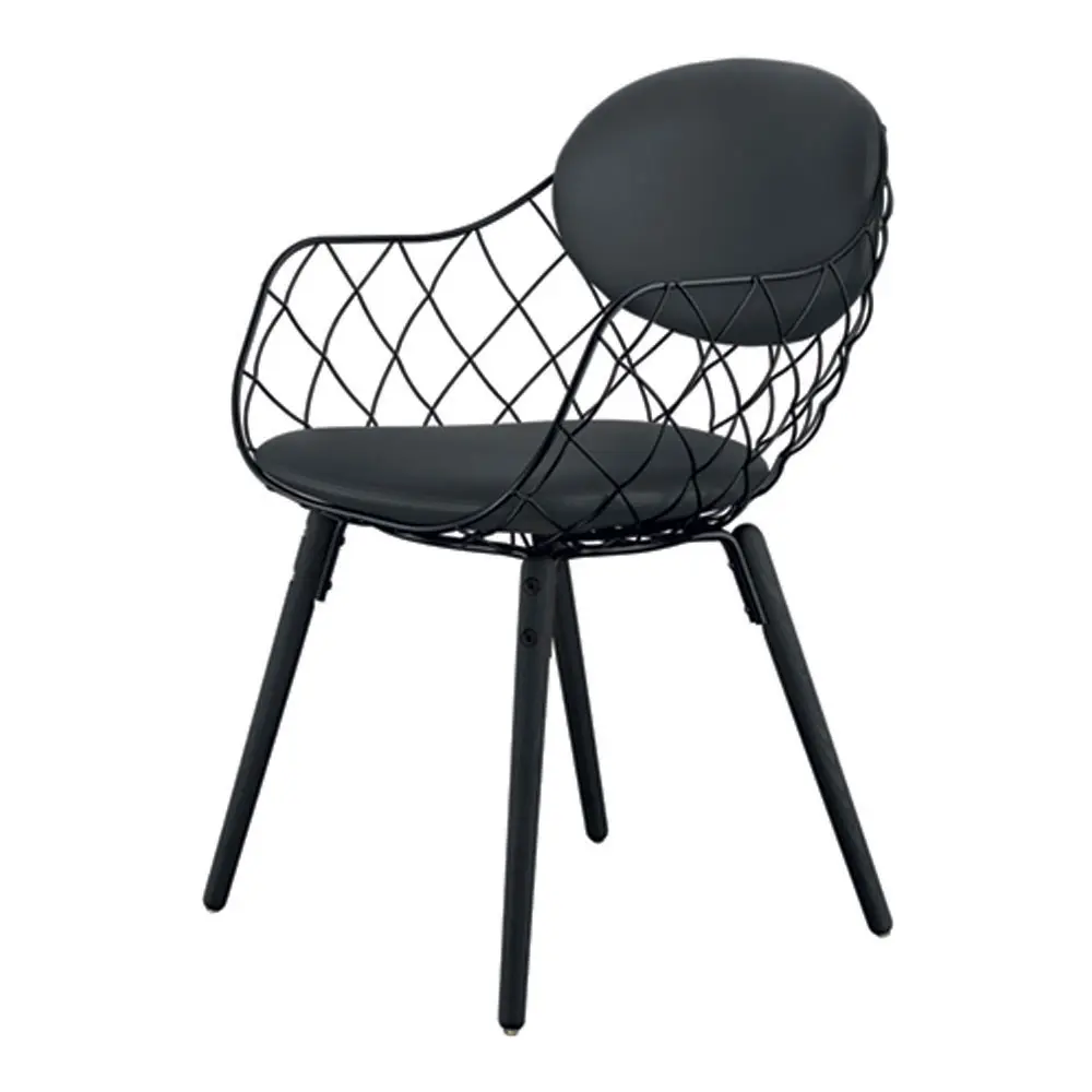 Pina Chair White legs/White seat/White cushions Steelcut 110