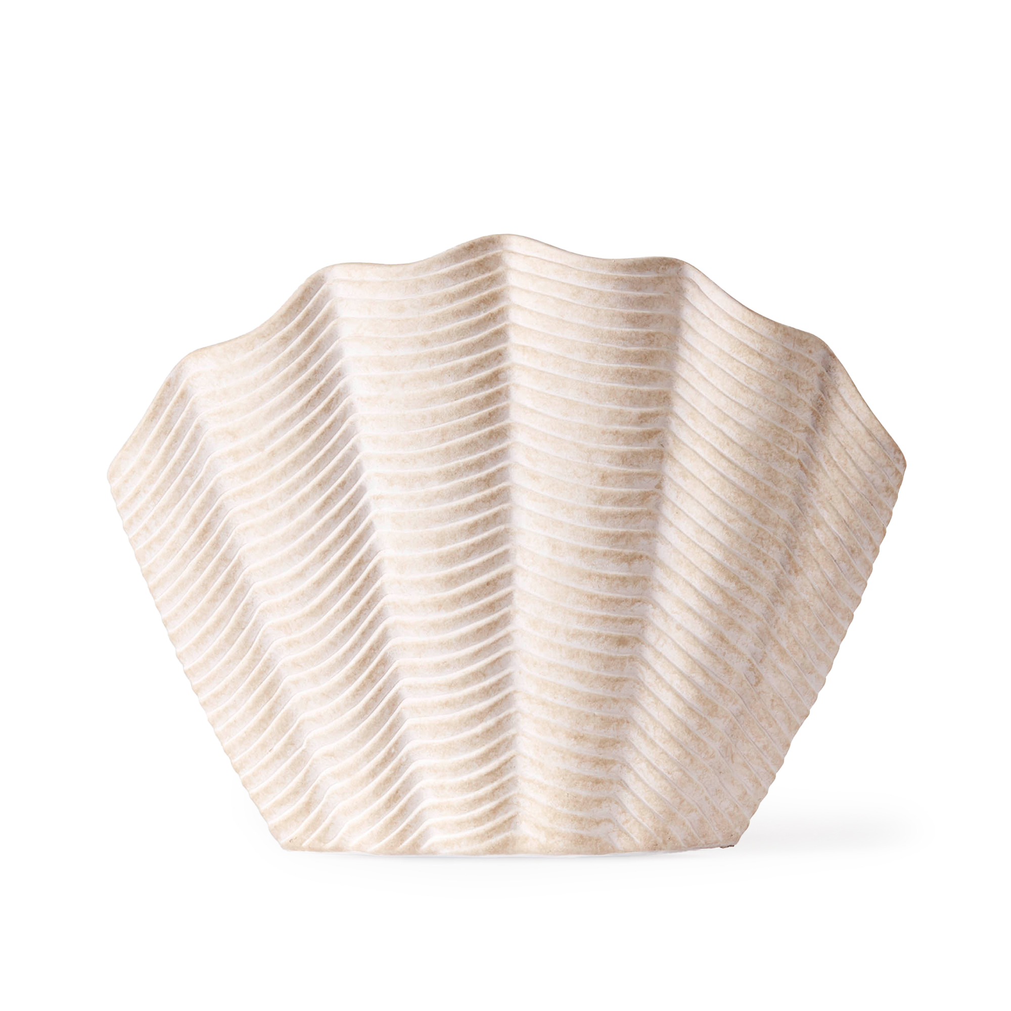 Dusty Deco - Concha Vase Fluted White Large - Vaser - Edin & Lina Kjellvertz - Vit
