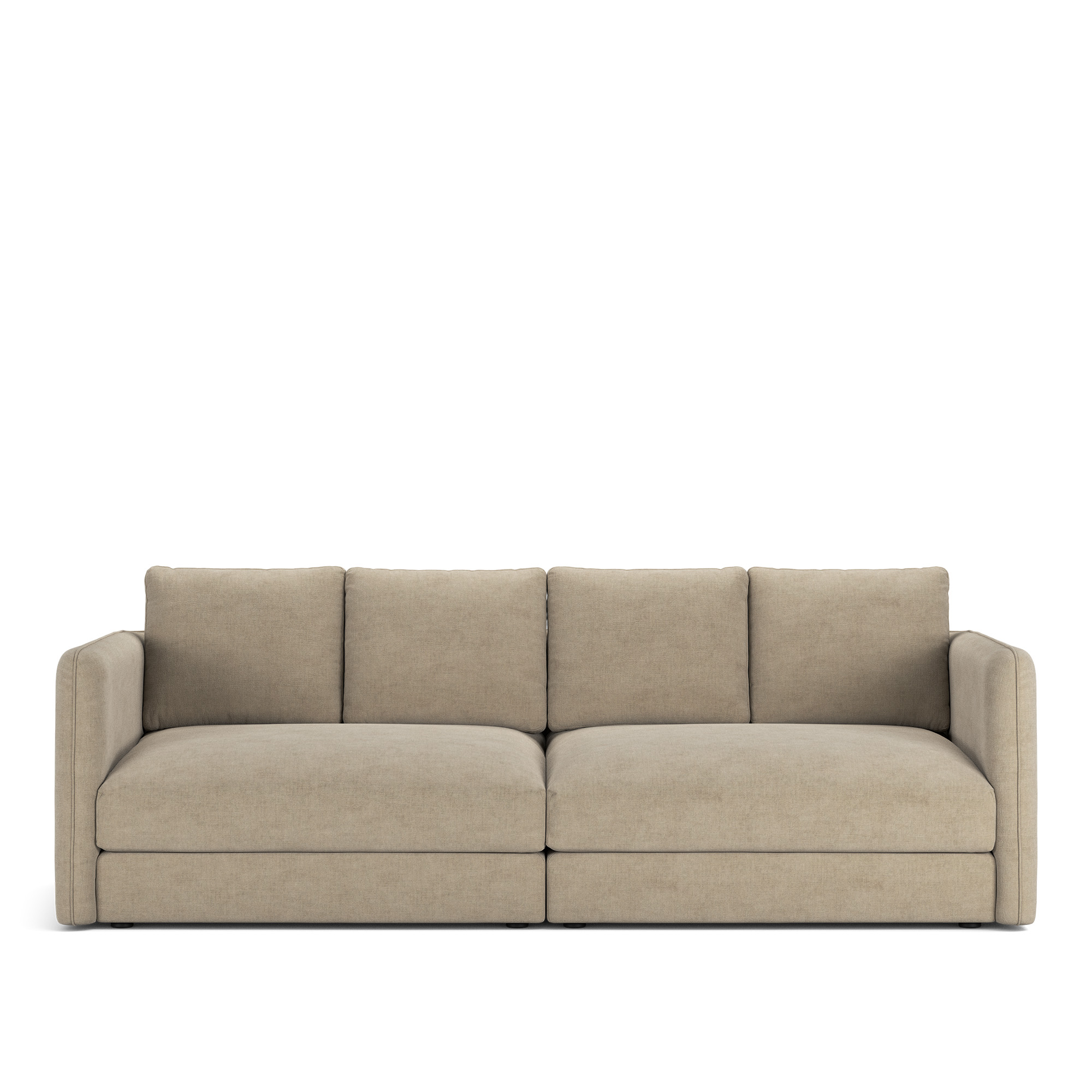 NOGA - Pavarotti 2.5-Seater, Fixed Cover, Cushion Variant 02, Sienna Tonal 01 - Soffor - Vit