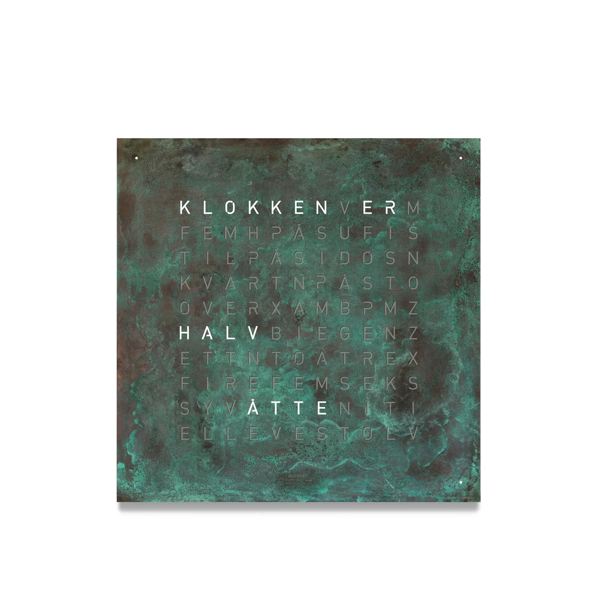 Qlocktwo Earth 45 Creator's Edition - Vintage Copper