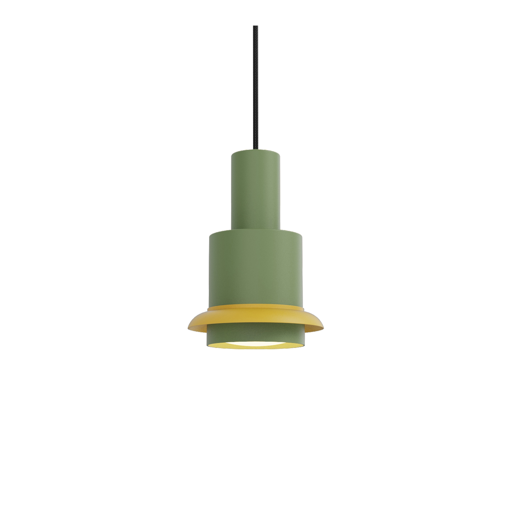 DCWéditions - Chaumont 150 Pendant lamp Ø15 cm H22 cm – Green & Yellow - Pendellampor - Marc Held - Grön,Gul | Belysning - Taklampor - Pendellampor | Möbelexperten