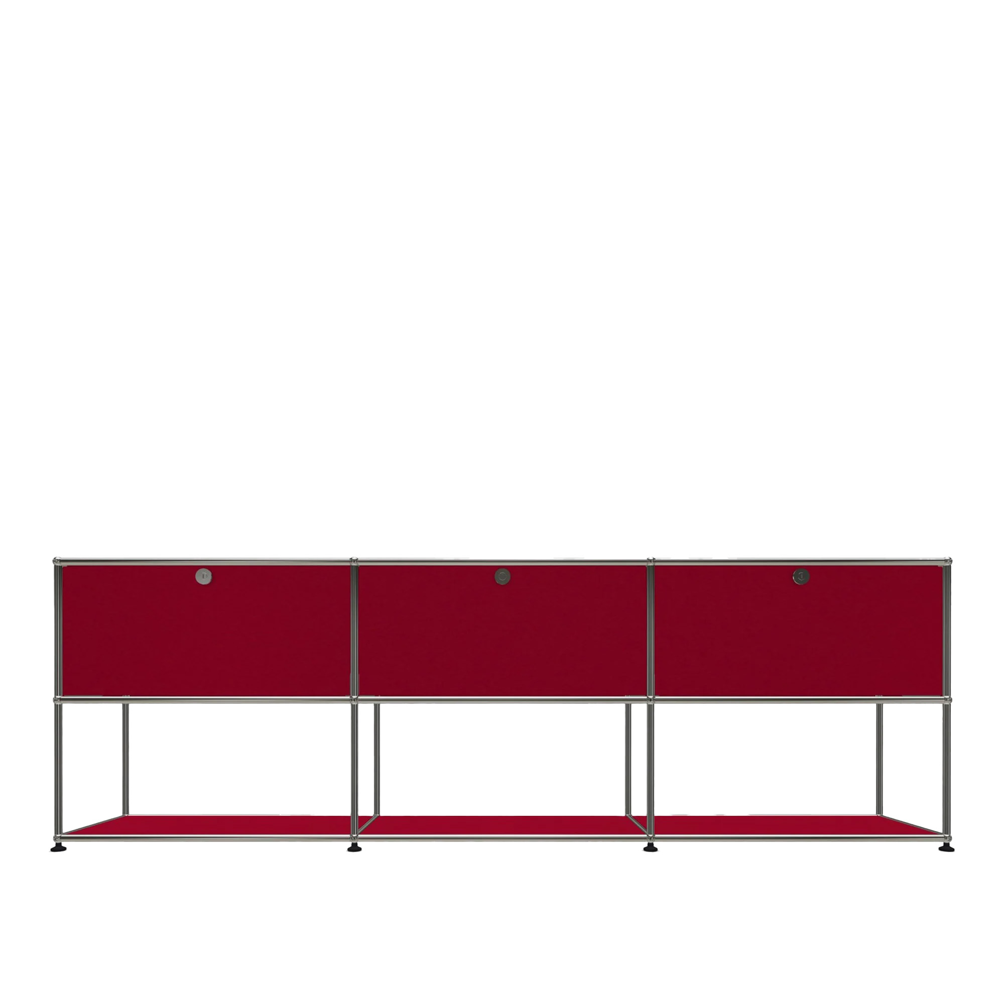 usm - usm haller 2 sideboard usm ruby red - skänkar och sideboards - röd - metall