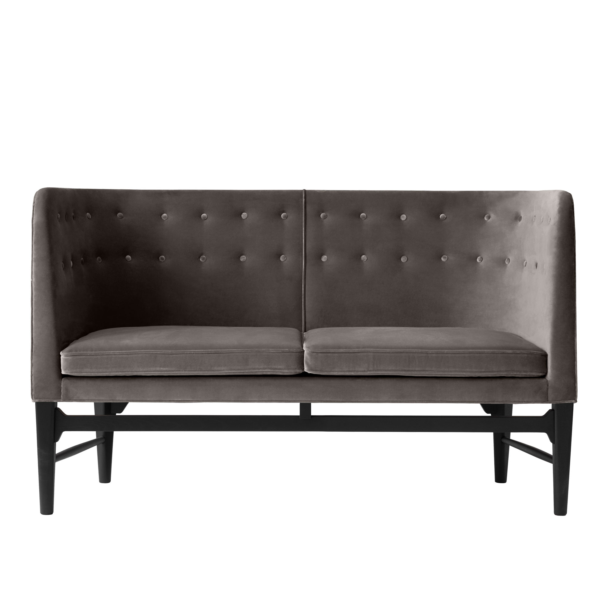 &Tradition - Mayor AJ6 - Fabric cat.2 - Velvet 12 Ash - Black Lacquered Oak - Soffor - designer_arne_jacobsen