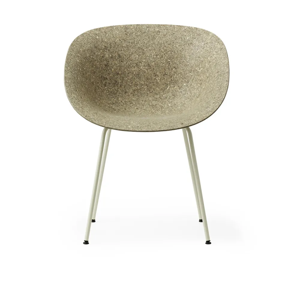 Mat Armchair Cream Steel