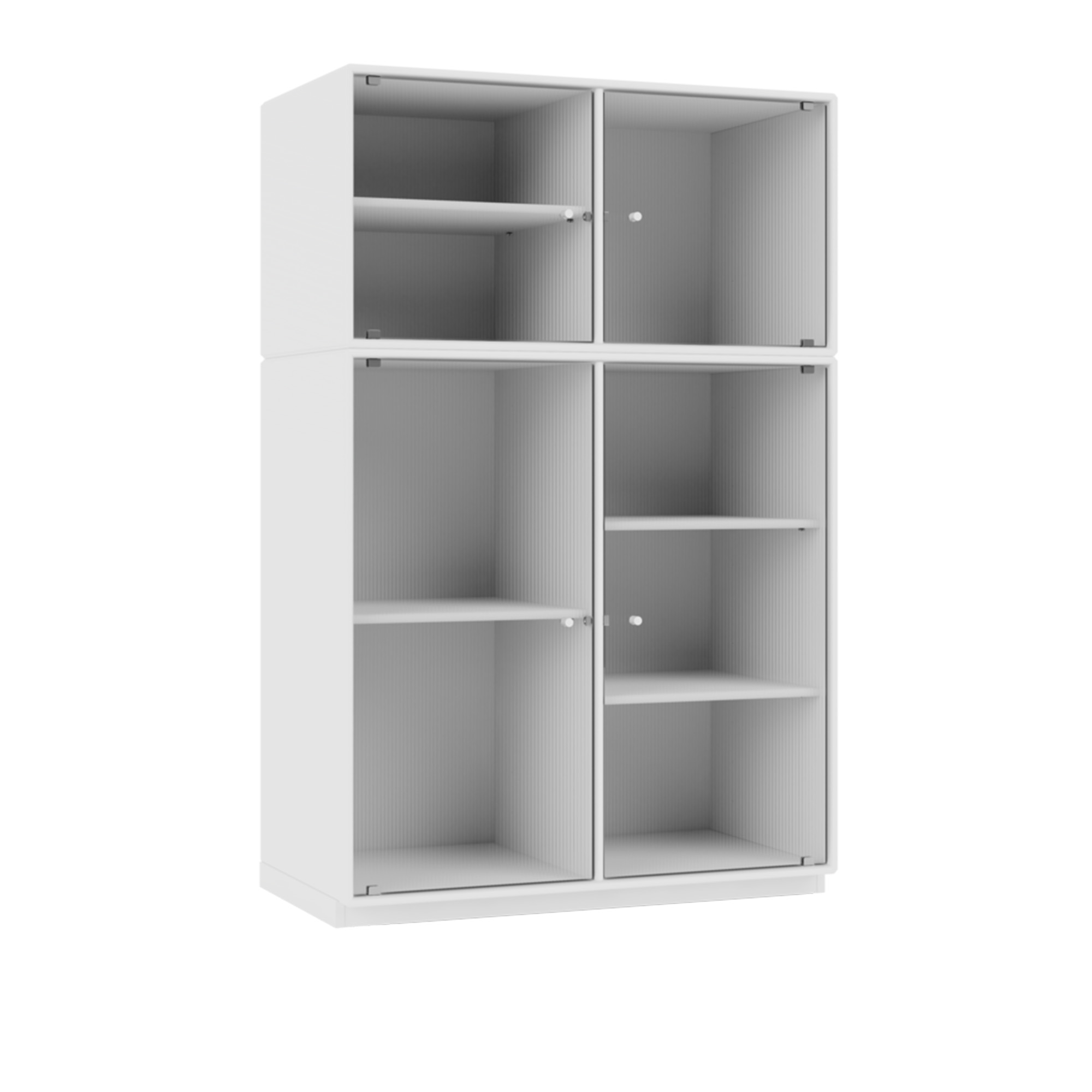 montana - ripple iii – vitrine cabinet 101-newwhite 06 plinth 3 cm - skåp och vitrinskåp - peter j. lassen - vit - trä