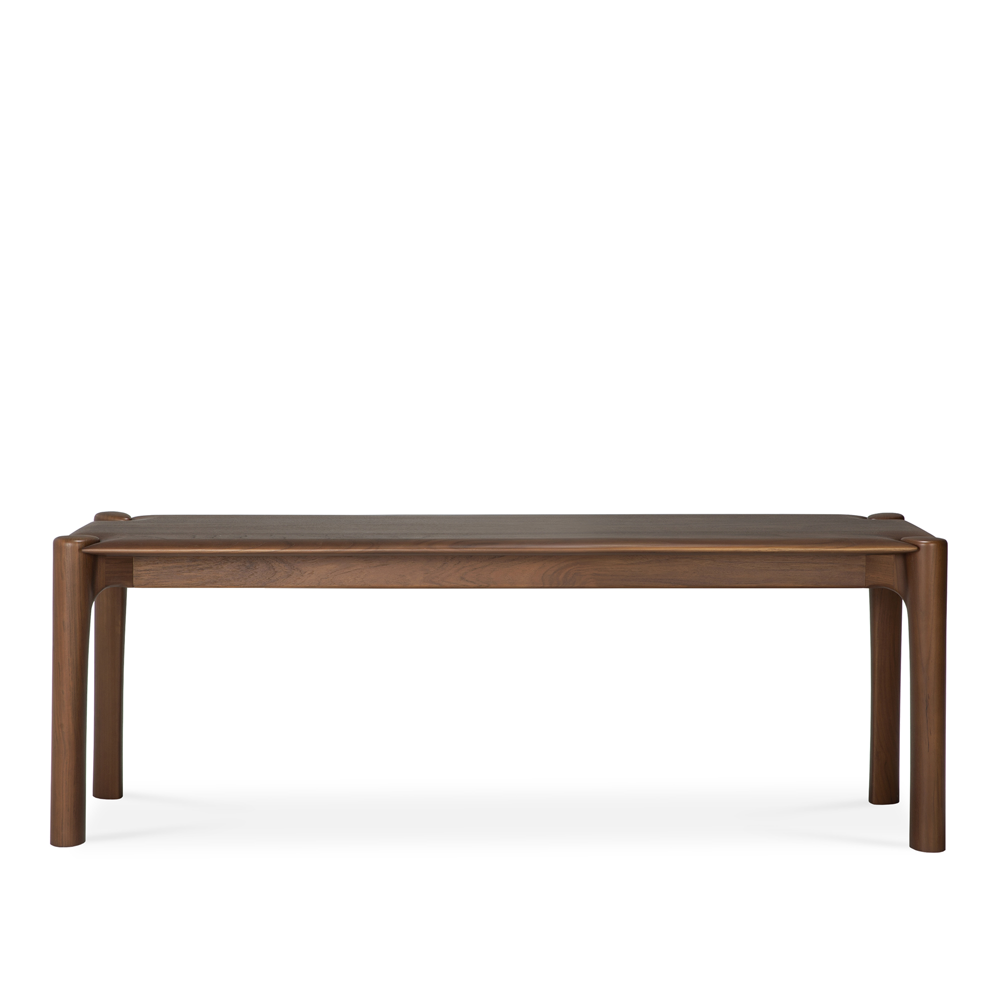 Ethnicraft - PI Bench - Varnished Teak - Brown, W:126 cm - TV-bänkar - Alain Van Havre - Brun - Trä | Möbler - Förvaring Och Hyllor - Tv-bänkar | Möbelexperten