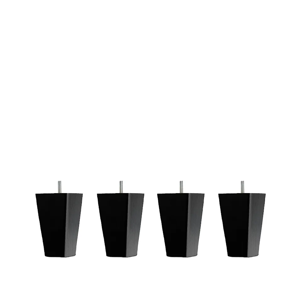 DUX SC sängben konisk svart lackad 4-pack