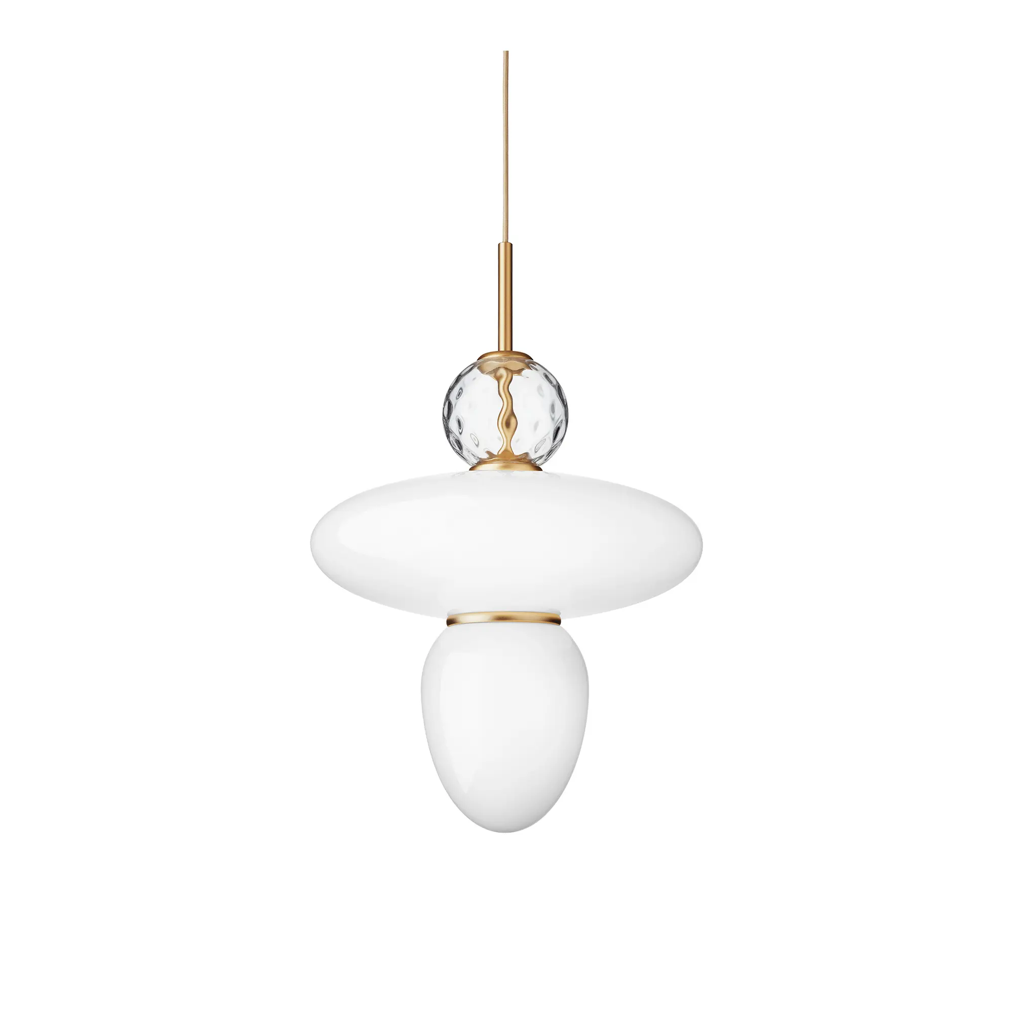 Rizzatto 43 Satin Brass/Opal White