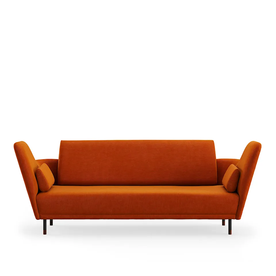 57 soffa Brownished Steel/Walnut