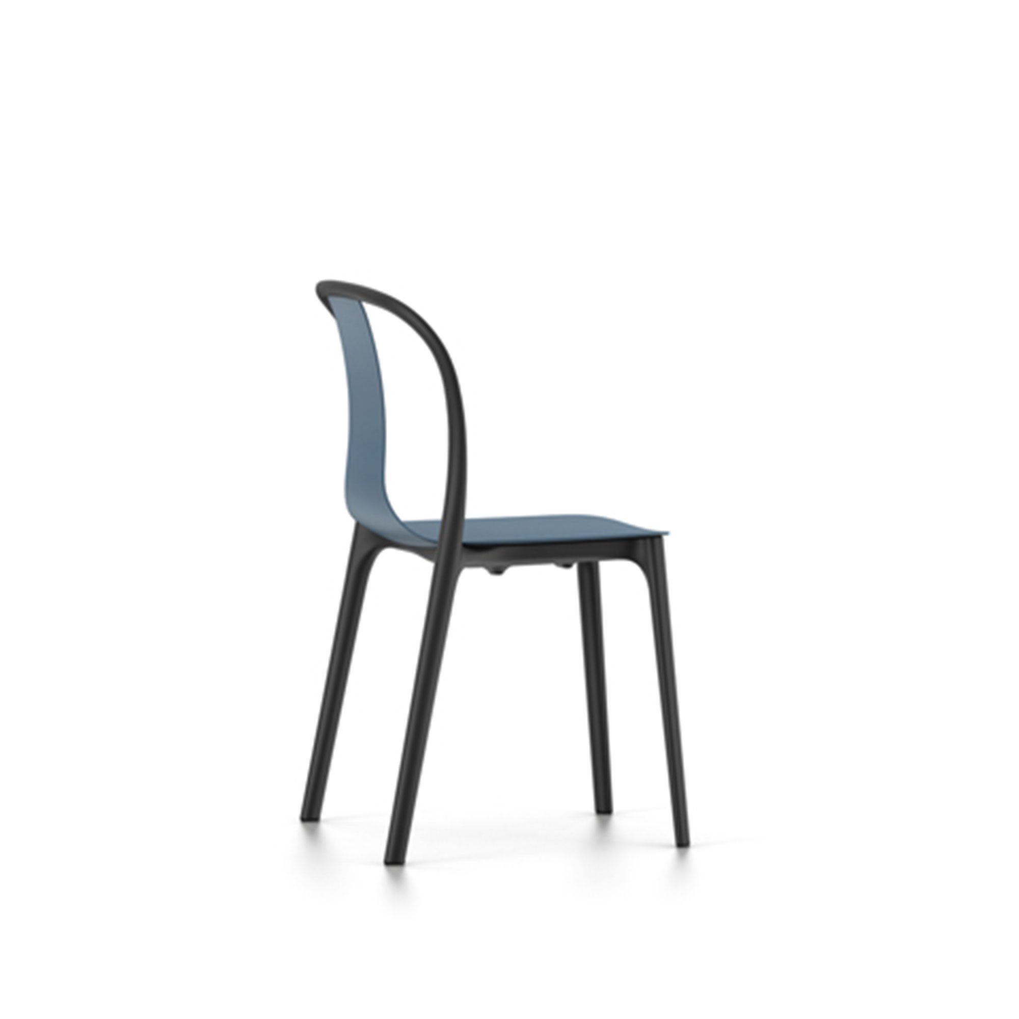Vitra - Belleville - Chair, Plastskal, Sea Blue - Matstolar - Ronan & Erwan Bouroullec - Blå - Metall/Plast