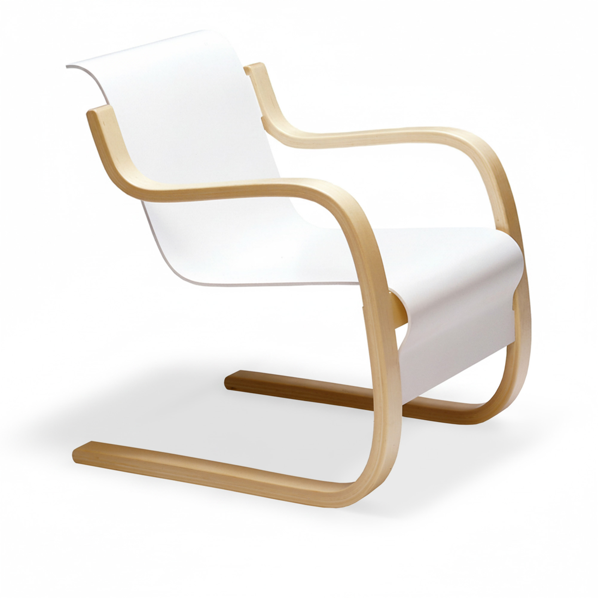 Artek - F&aring;t&ouml;lj F&aring;t&ouml;lj 42, Vit sits - F&aring;t&ouml;ljer - Alvar Aalto - Vit - Tr&auml;