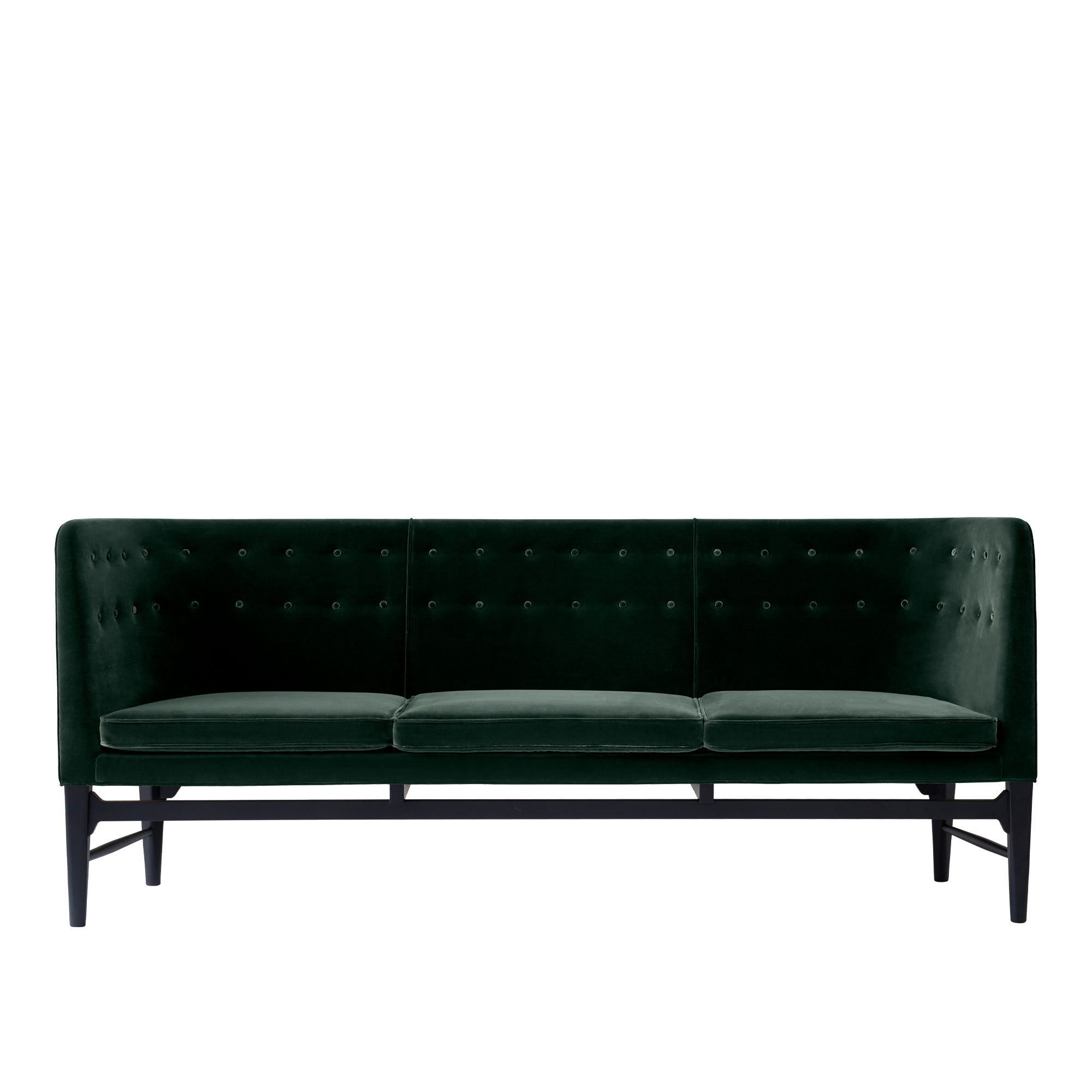 &Tradition - Mayor AJ5 - Fabric cat.2 - Velvet 1 Forest - Black Lacquered Oak - Soffor - designer_arne_jacobsen